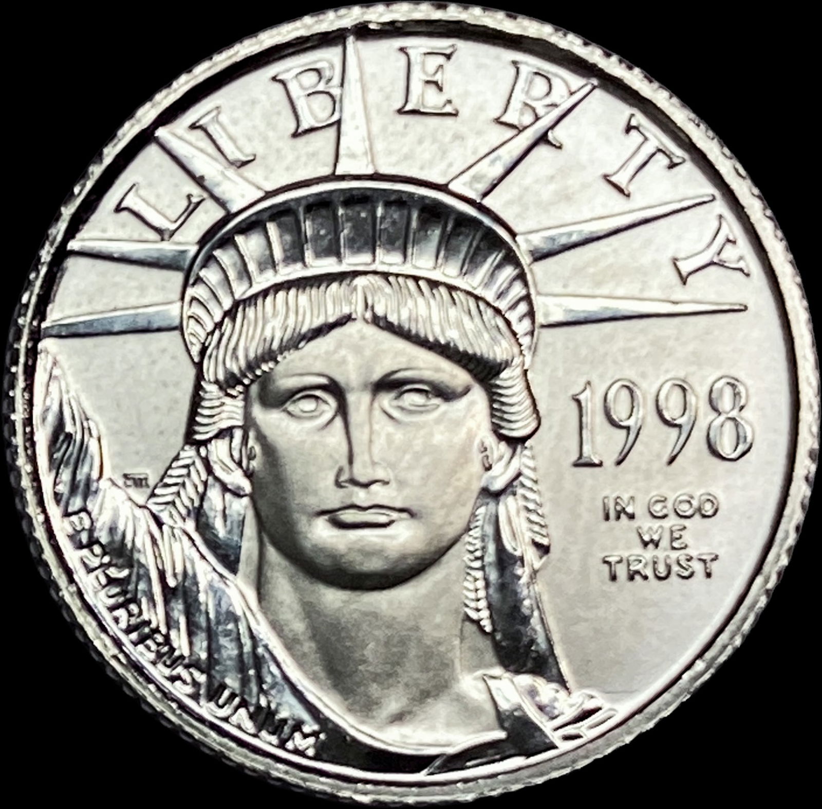 1998 Platinum $10 1/10 oz. American Eagle SUPERB GEM BU: 1998 Platinum $10 1/10 oz. American Eagle SUPERB GEM BU