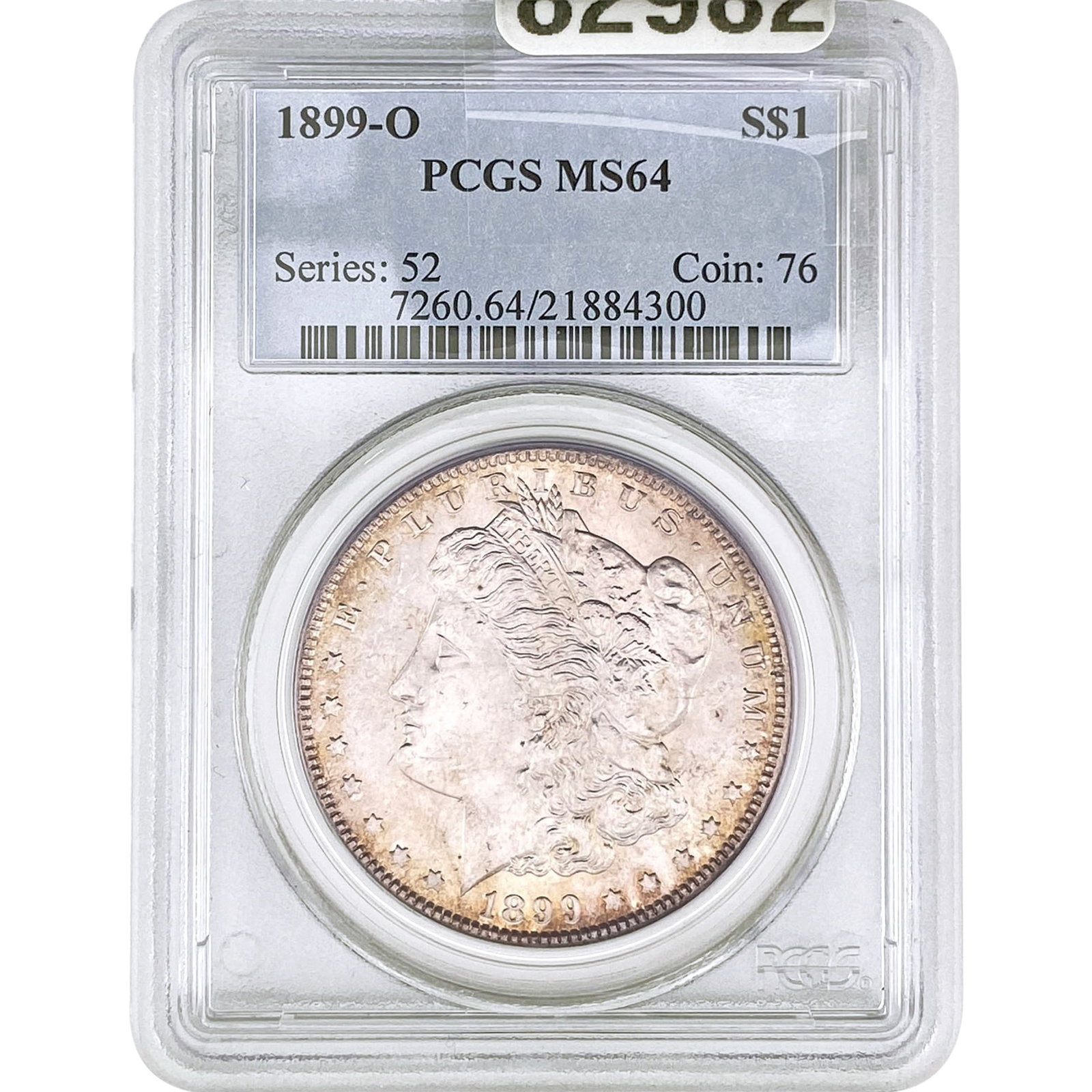 1899-O Morgan Silver Dollar PCGS MS64: 1899-O Morgan Silver Dollar PCGS MS64