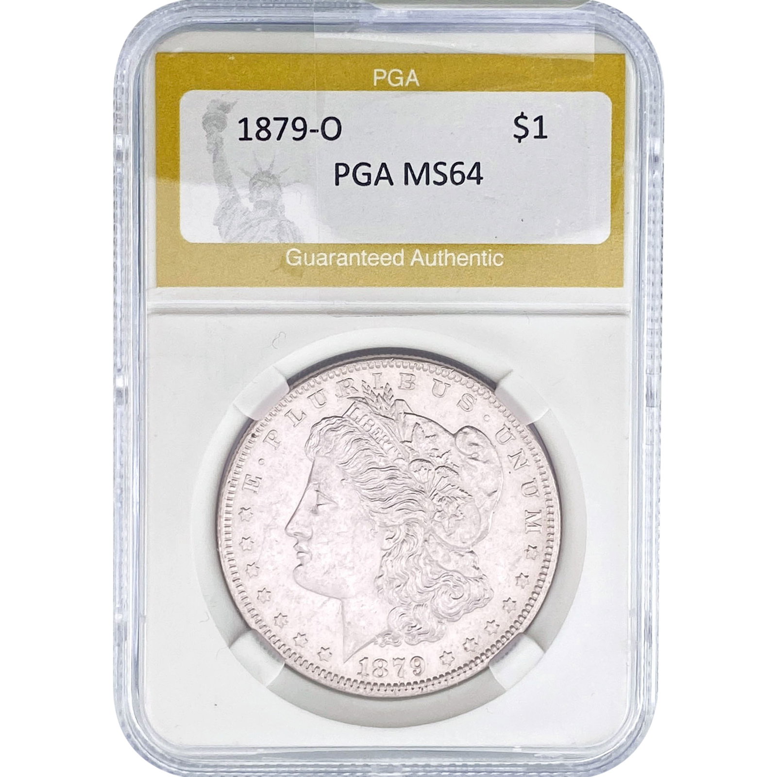1879-O Morgan Silver Dollar PGA MS64: 1879-O Morgan Silver Dollar PGA MS64