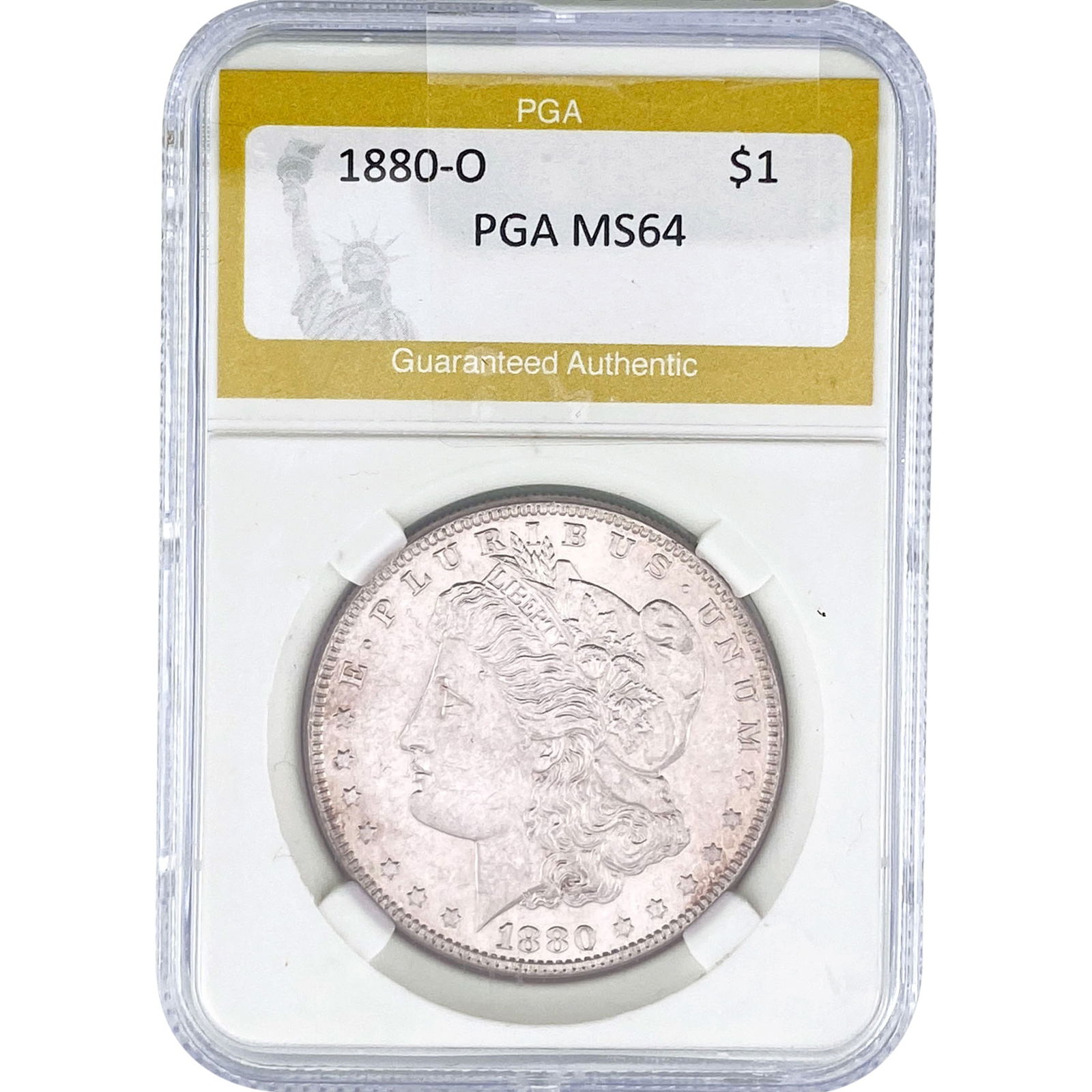 1880-O Morgan Silver Dollar PGA MS64: 1880-O Morgan Silver Dollar PGA MS64
