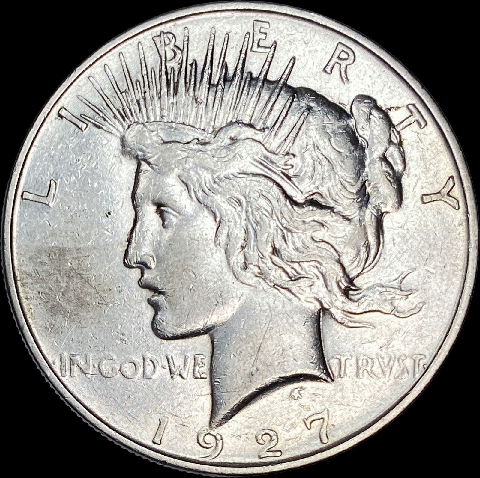1927-D Silver Peace Dollar CLOSELY UNCIRCULATED: 1927-D Silver Peace Dollar CLOSELY UNCIRCULATED