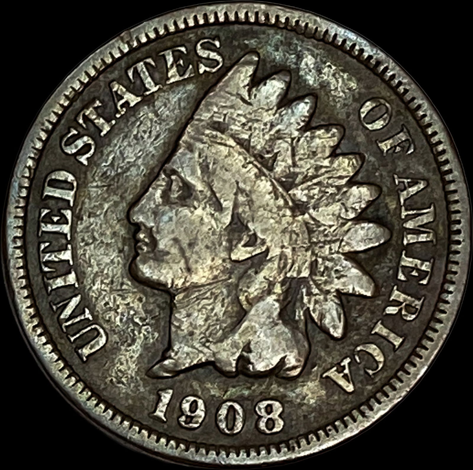 1908-S Indian Head Cent LIGHTLY CIRCULATED (1 of 2)