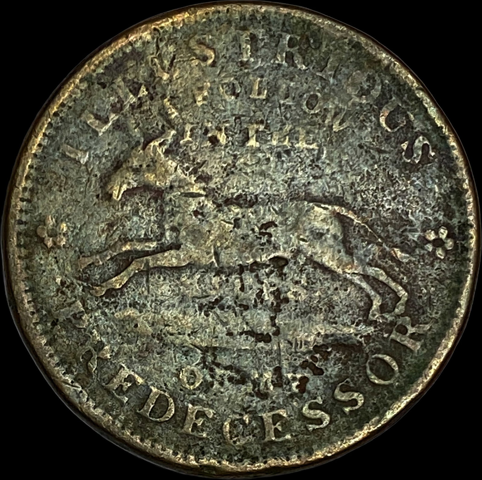 1837 Hard Times Token - Running Boar HT-34. NICELY CIRCULATED (1 of 2)