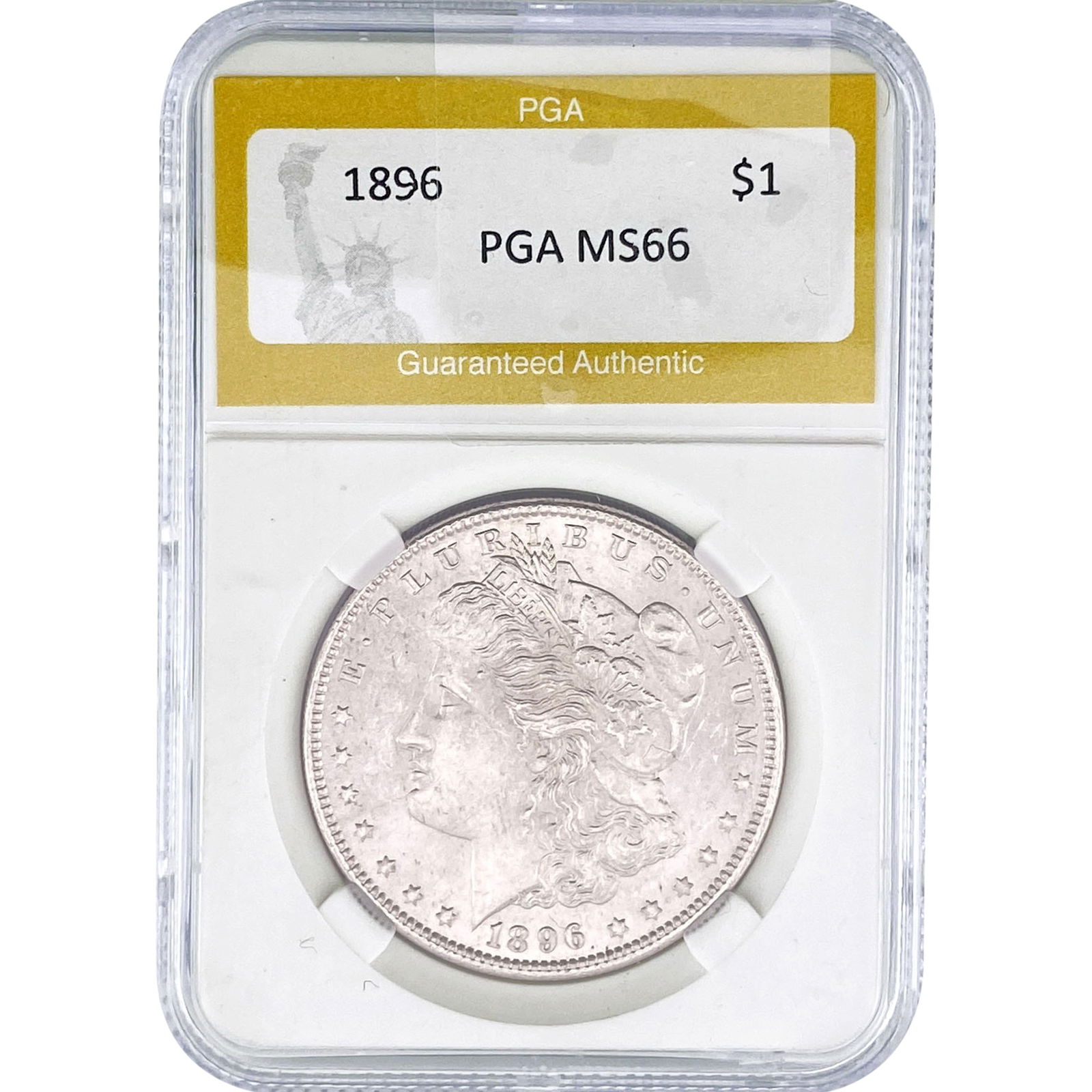 1896 Morgan Silver Dollar PGA MS66: 1896 Morgan Silver Dollar PGA MS66