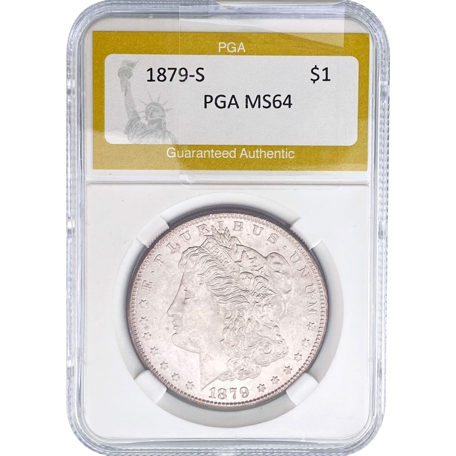 1879-S Morgan Silver Dollar PGA MS64: 1879-S Morgan Silver Dollar PGA MS64