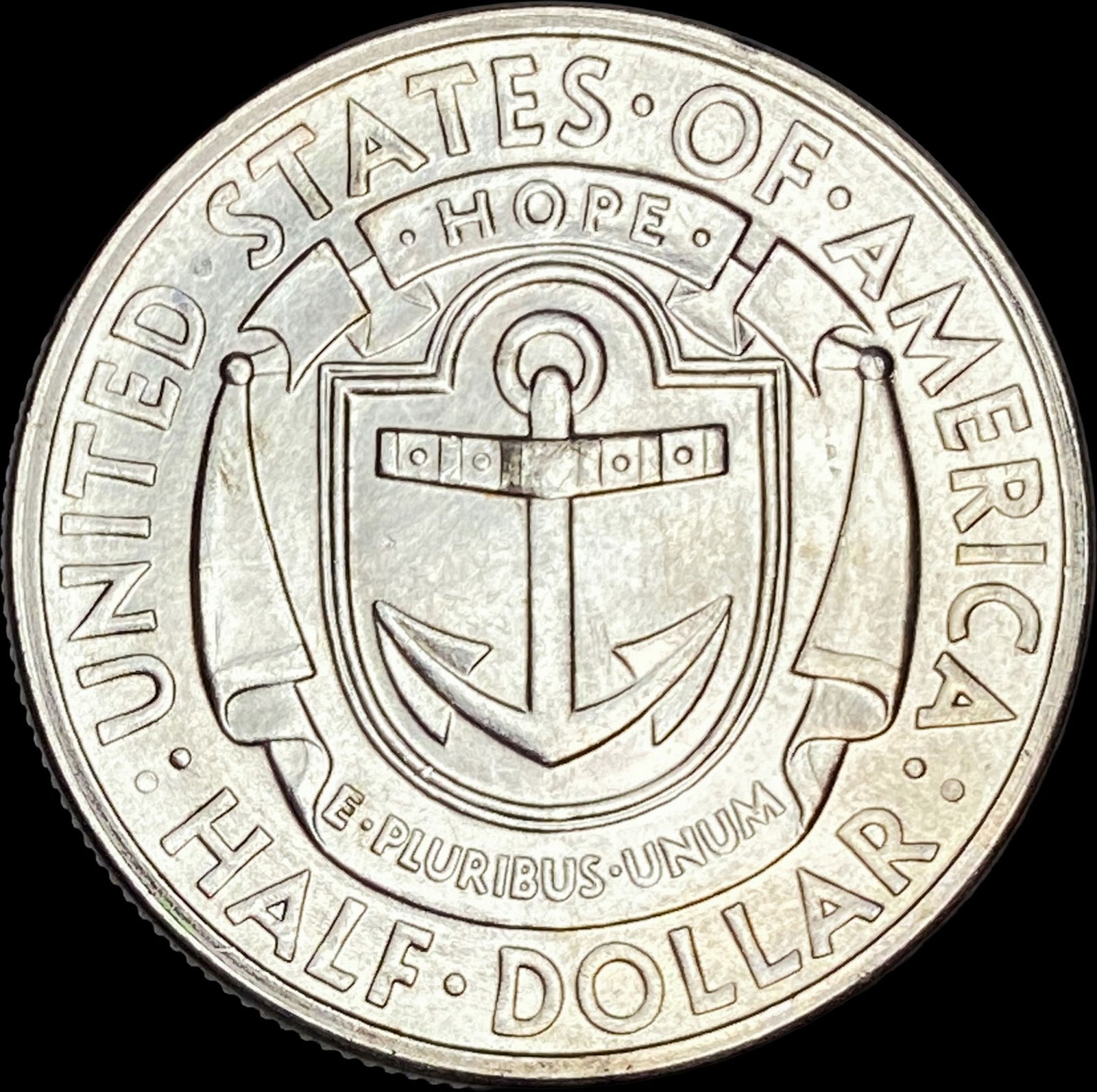 1936-S Rhode Island Silver Half Dollar UNCIRCULATED (1 of 2)