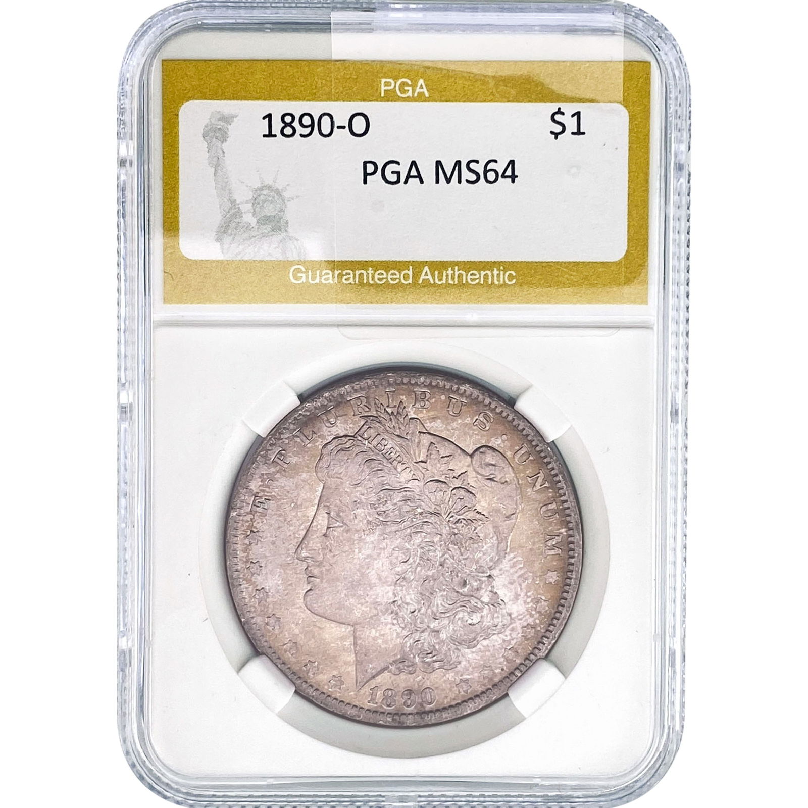 1890-O Morgan Silver Dollar PGA MS64: 1890-O Morgan Silver Dollar PGA MS64