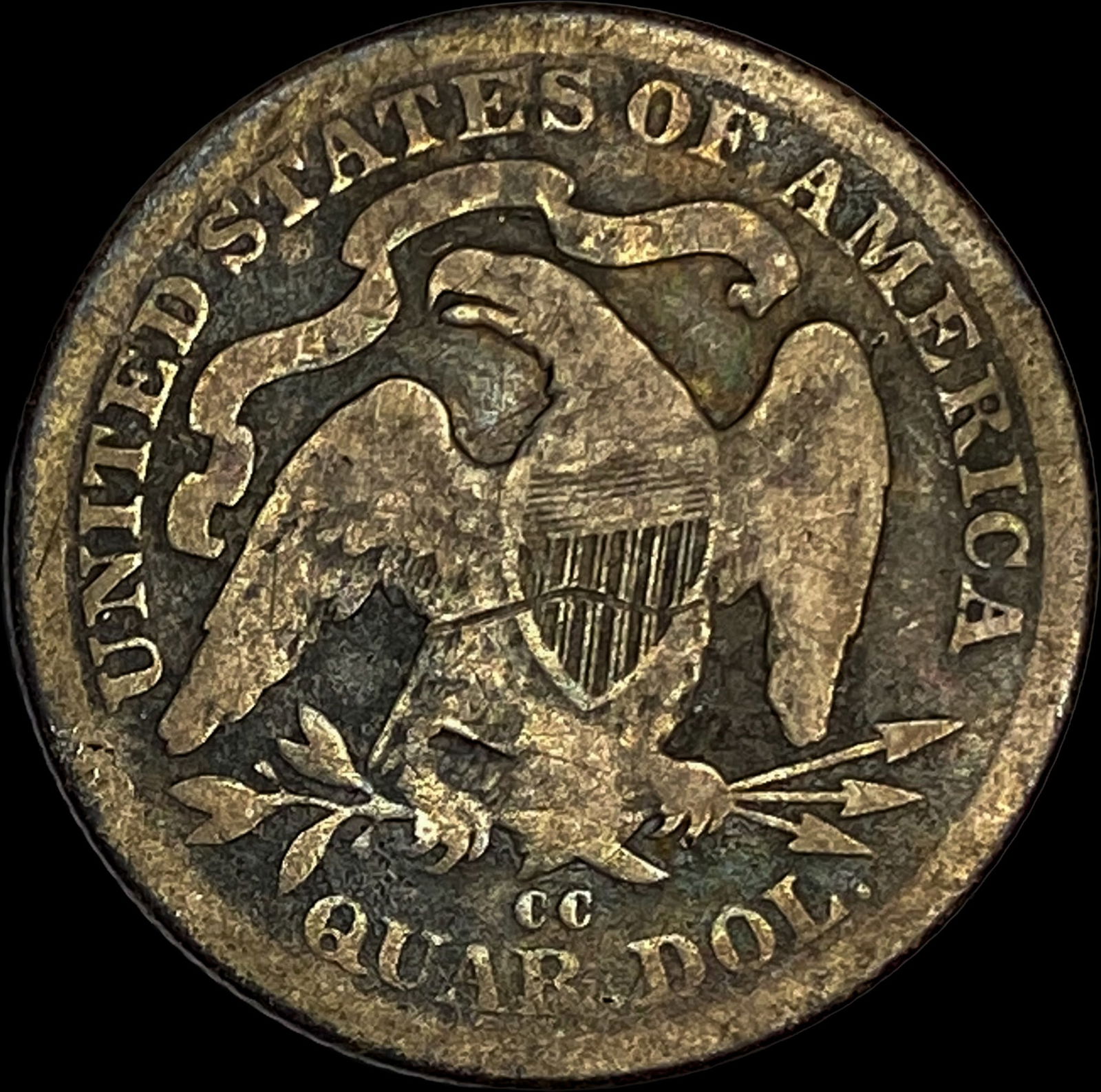 1878-CC Silver Seated Liberty Quarter NICELY CIRCULATED - 2