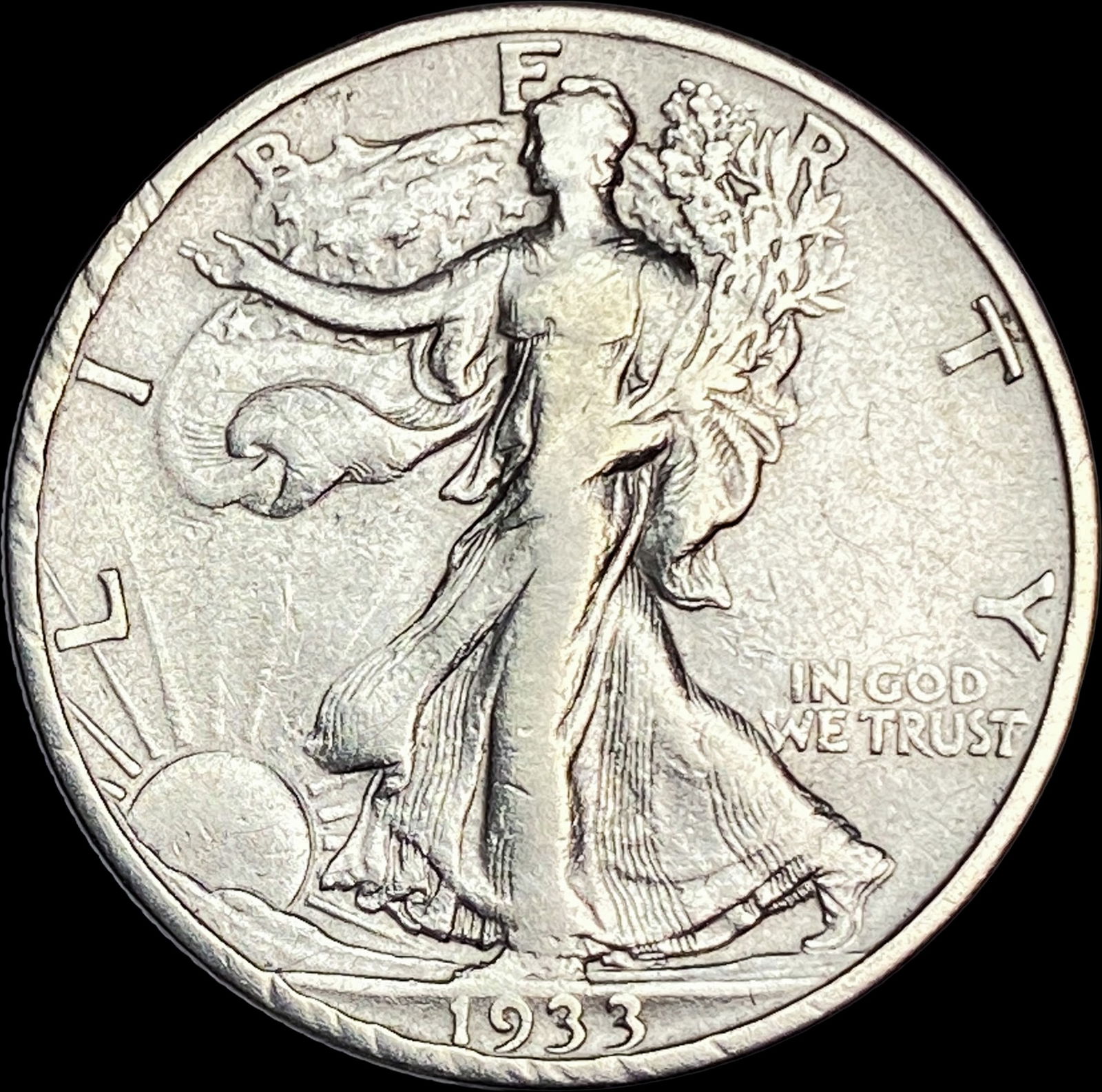 1933-S Silver Half Dollar ABOUT UNCIRCULATED (1 of 2)