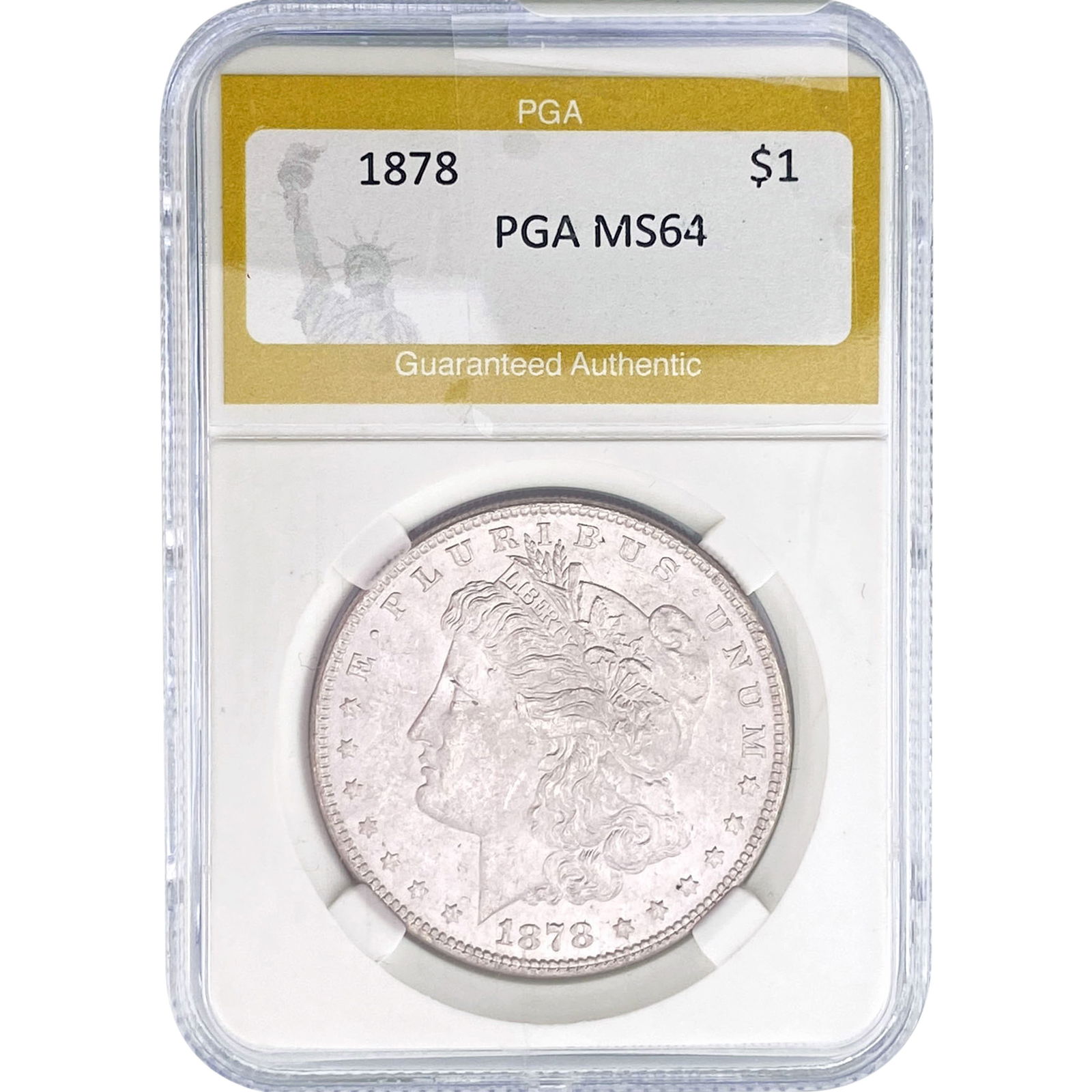 1878 Morgan Silver Dollar PGA MS64: 1878 Morgan Silver Dollar PGA MS64