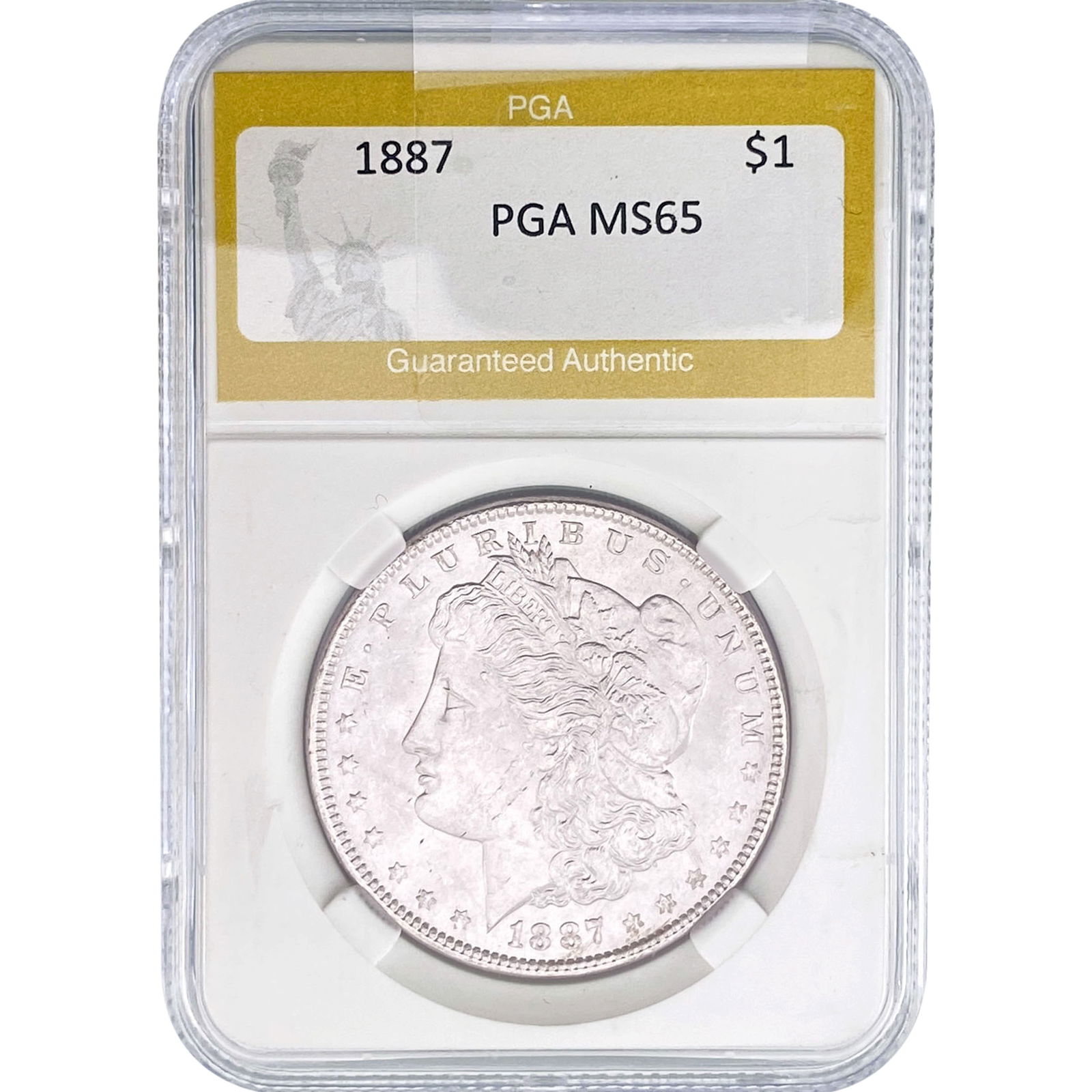 1887 Morgan Silver Dollar PGA MS65: 1887 Morgan Silver Dollar PGA MS65