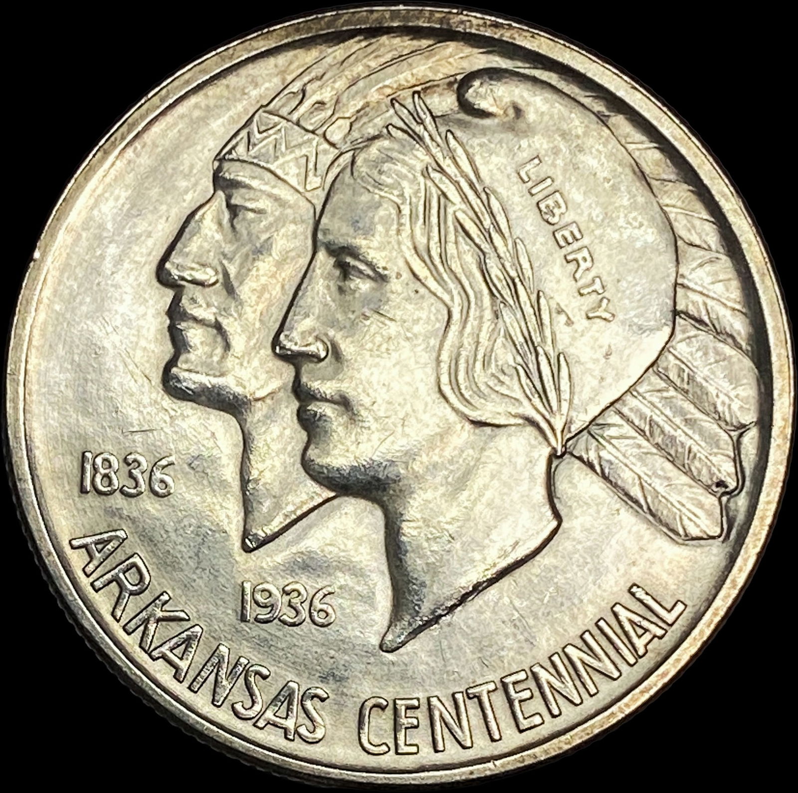 1936-P Arkansas Centennial Silver Half Dollar UNCIRCULATED (1 of 2)