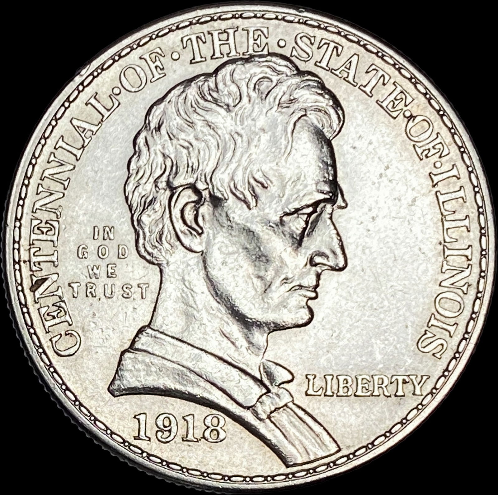 1918 Silver Illinois Centennial Half Dollar UNCIRCULATED (1 of 2)