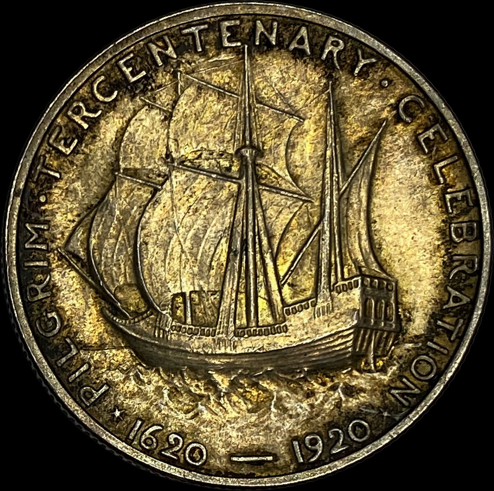 1920 Silver Pilgrim Half Dollar CHOICE BU - 2