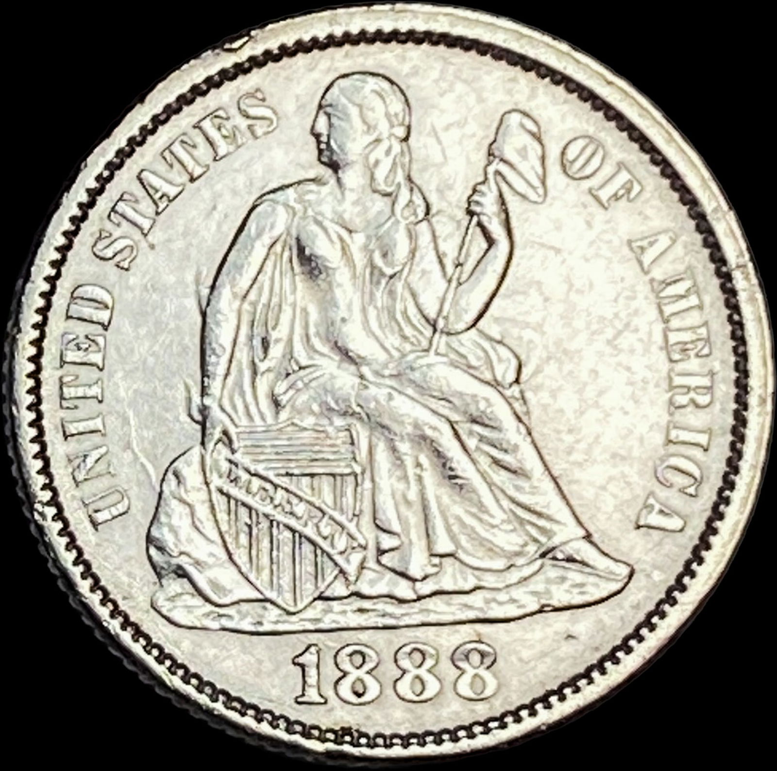 1888 Seated Liberty Dime CLOSELY UNCIRCULATED (1 of 2)