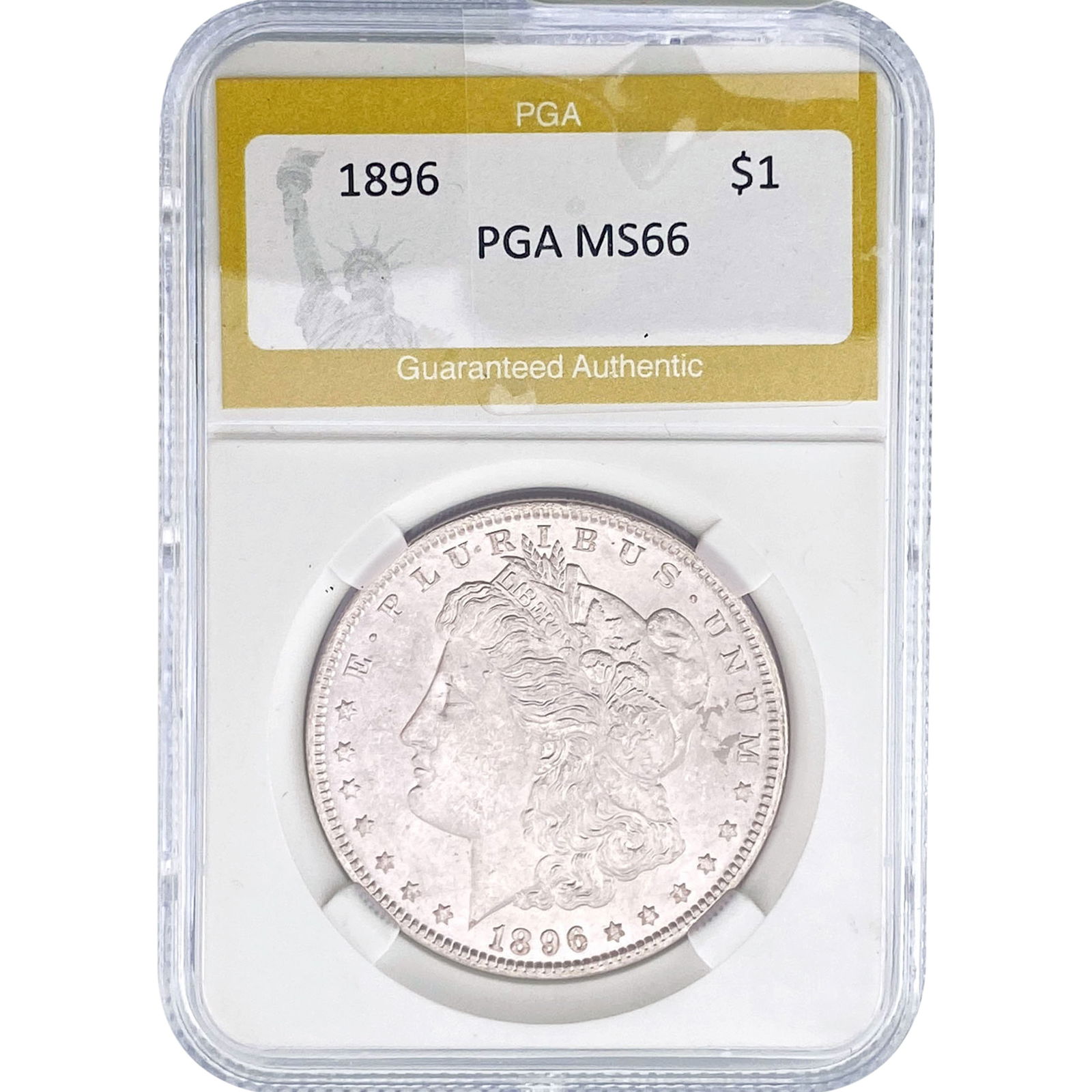 1896 Morgan Silver Dollar PGA MS66: 1896 Morgan Silver Dollar PGA MS66