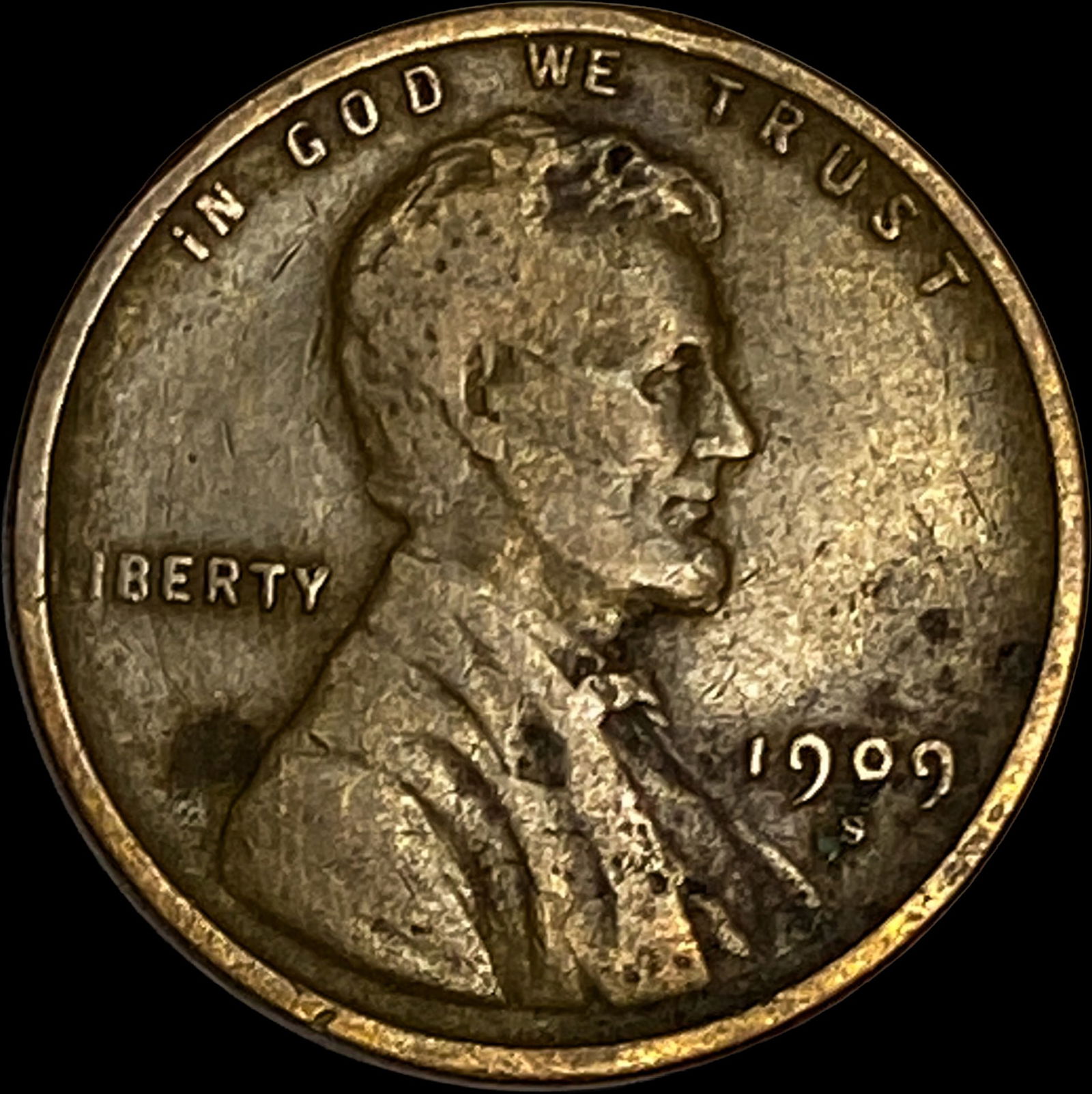 1909-S Lincoln Wheat Cent LIGHTLY CIRCULATED (1 of 2)