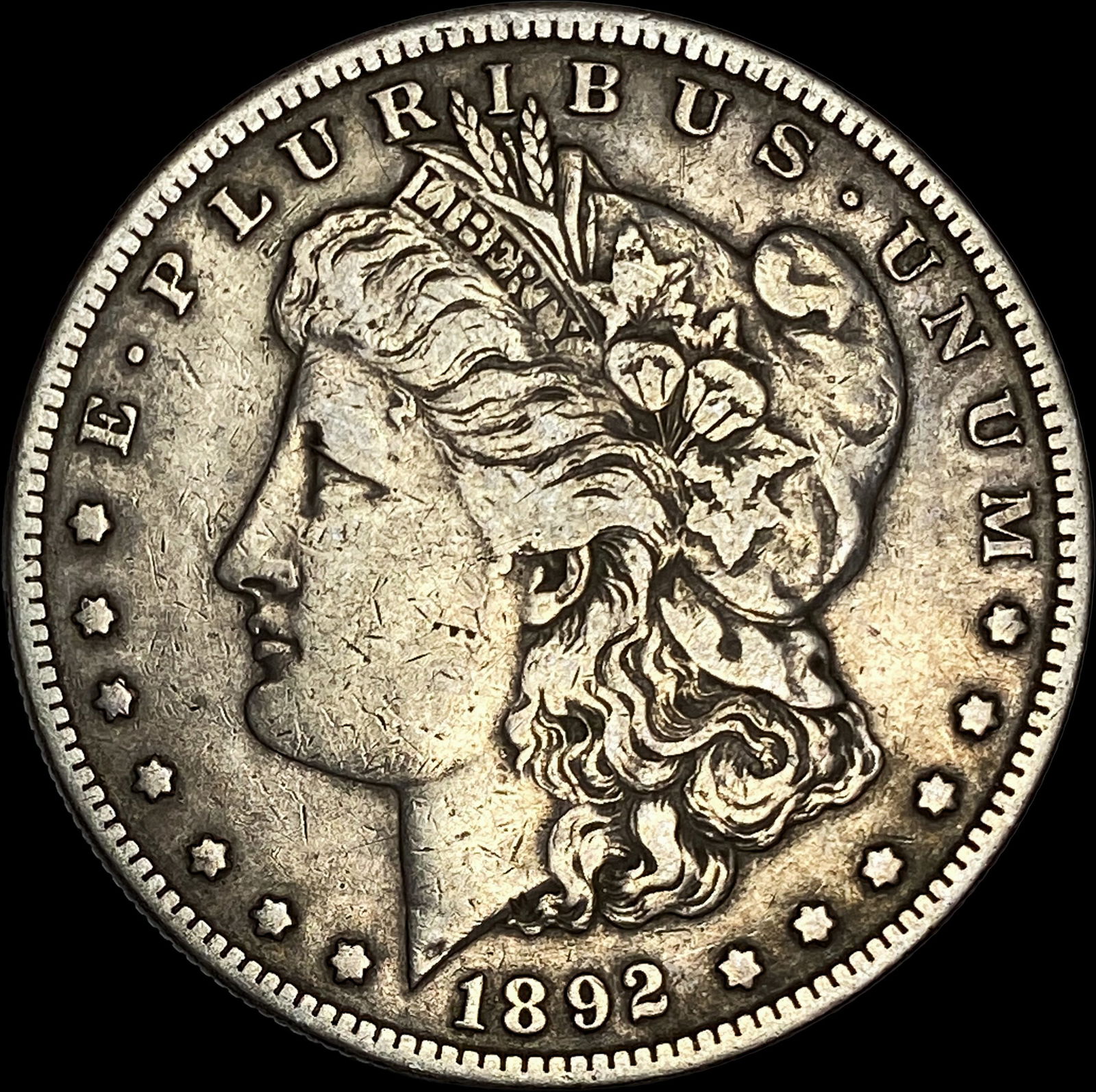 1892-S Silver Morgan Dollar NEARLY UNCIRCULATED (1 of 2)