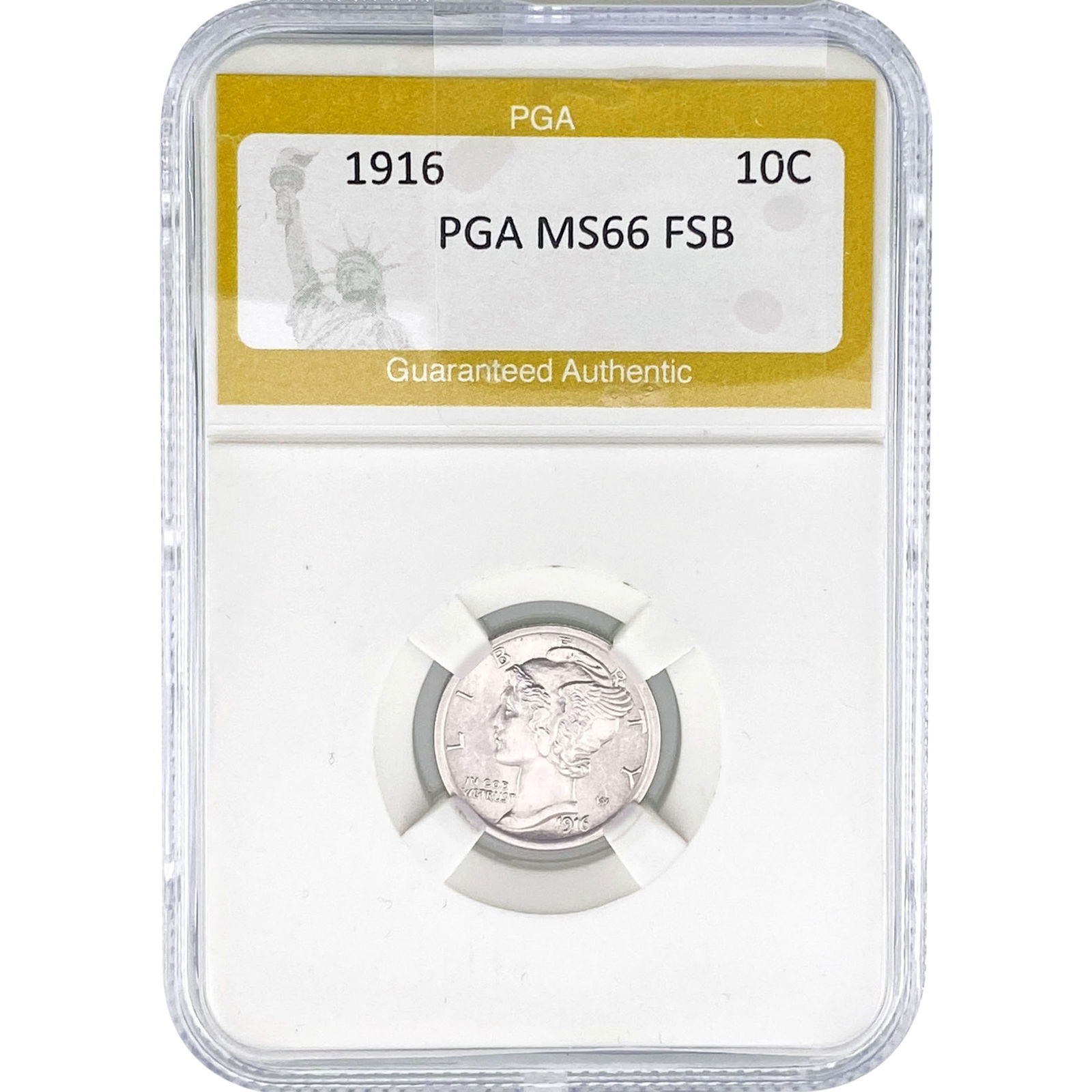 1916 Mercury Silver Dime PGA MS66 FSB (1 of 2)
