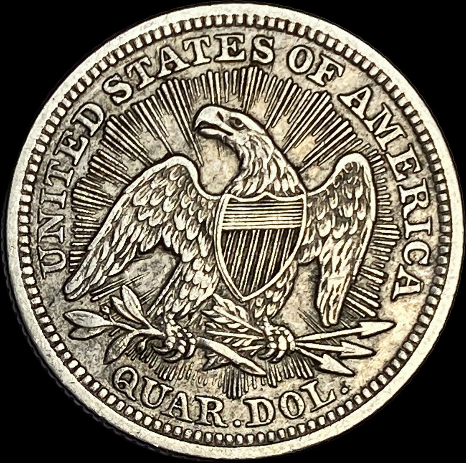 1853 Arrows Seated Liberty Quarter CLOSELY UNCIRCULATED - 2