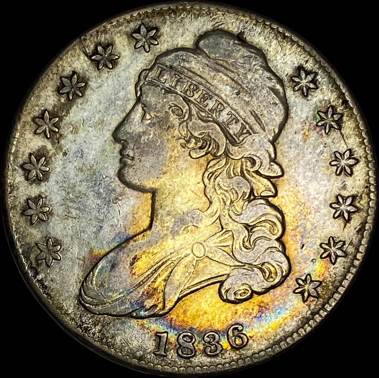 1836 Capped Bust Half Dollar NEARLY UNCIRCULATED: 1836 Capped Bust Half Dollar NEARLY UNCIRCULATED