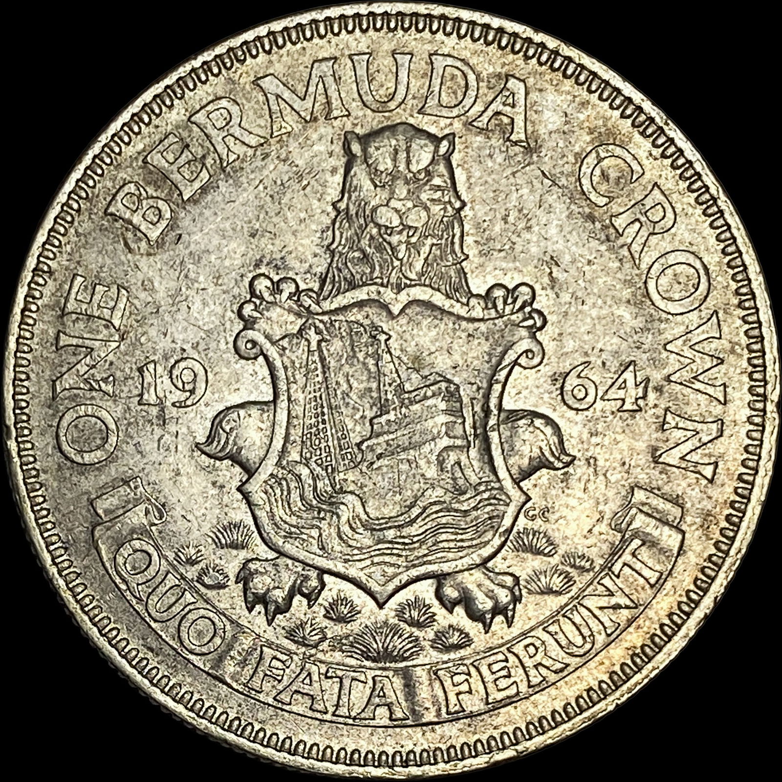 1964 Bermuda Silver Crown CLOSELY UNCIRCULATED - 2