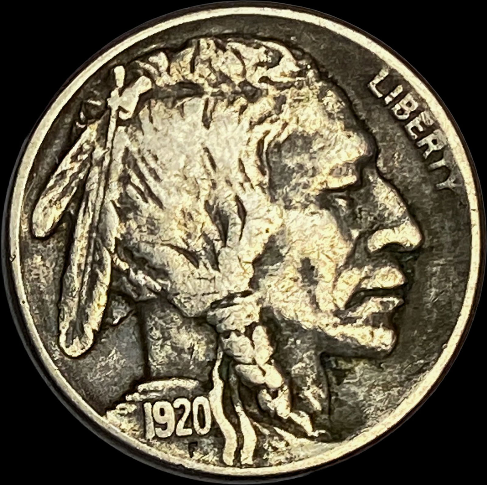 1920-S Buffalo Nickel NEARLY UNCIRCULATED (1 of 2)