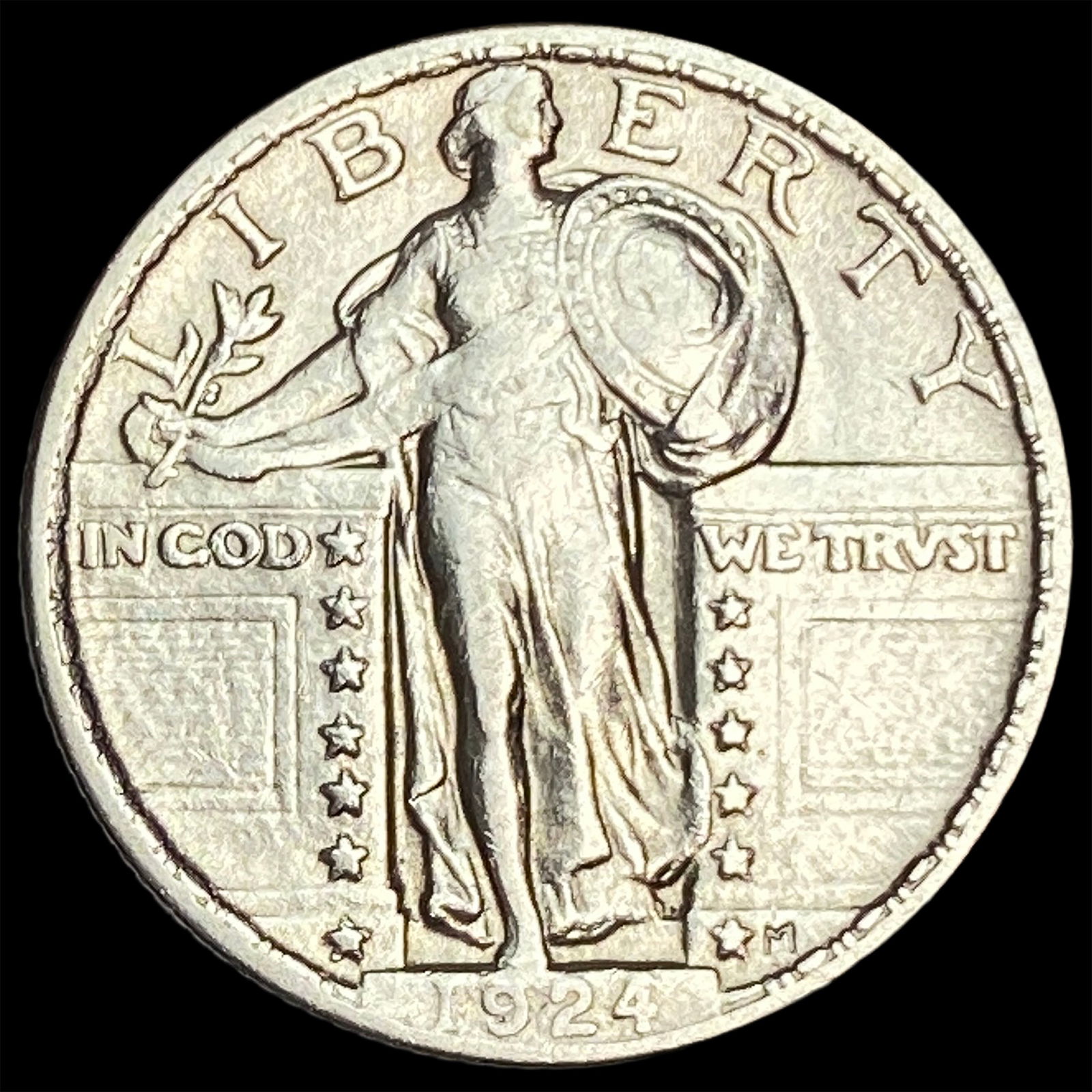 1924 Standing Liberty Silver Quarter CLOSELY UNCIRCULATED: 1924 Standing Liberty Silver Quarter CLOSELY UNCIRCULATED