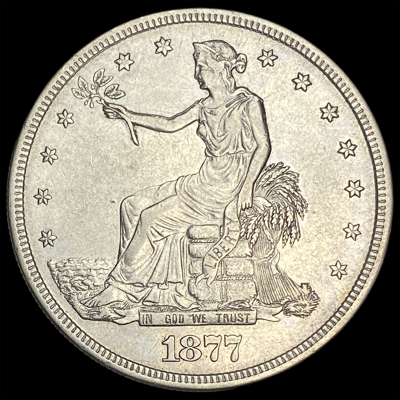 1877-S Silver Trade Dollar NEARLY UNCIRCULATED (1 of 2)