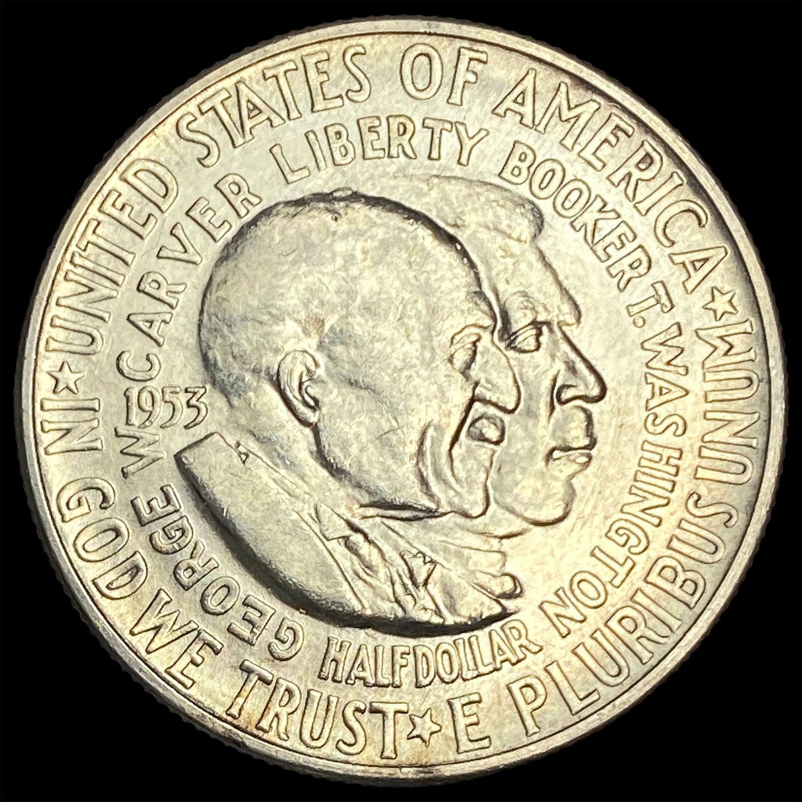 1953-S Silver Half Dollar Booker T. Washington/Carver CHOICE BU: 1953-S Silver Half Dollar Booker T. Washington/Carver CHOICE BU