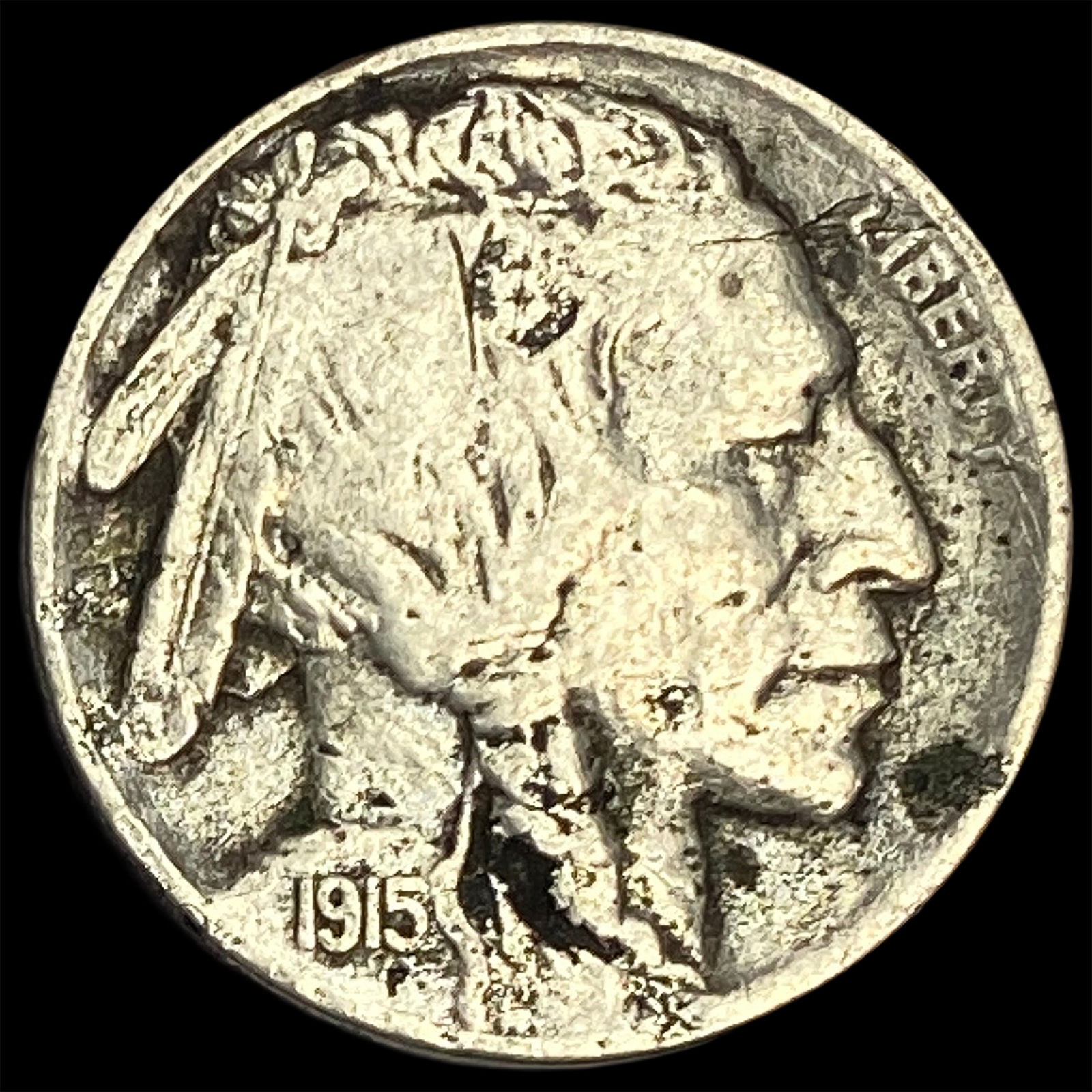 1915-S Buffalo Nickel NEARLY UNCIRCULATED (1 of 2)