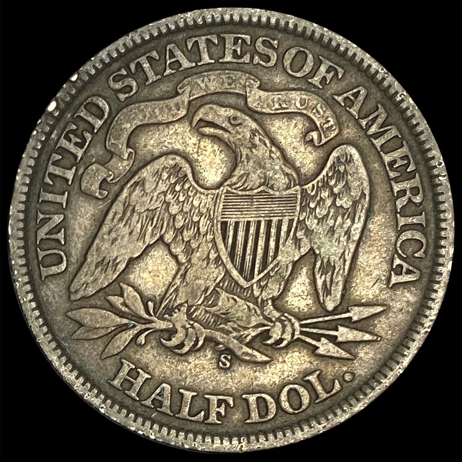 1871-S Silver Half Dollar ABOUT UNCIRCULATED - 2