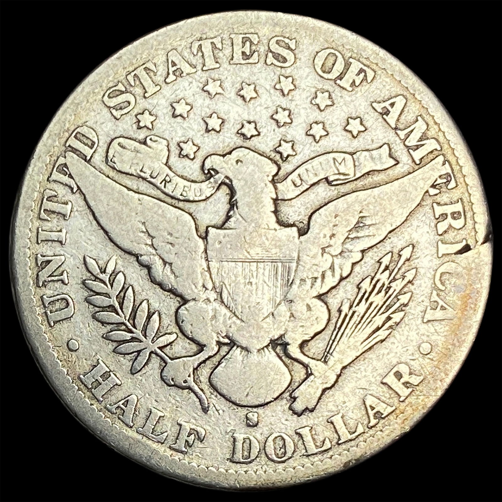 1896-S Silver Barber Half Dollar NICELY CIRCULATED - 2