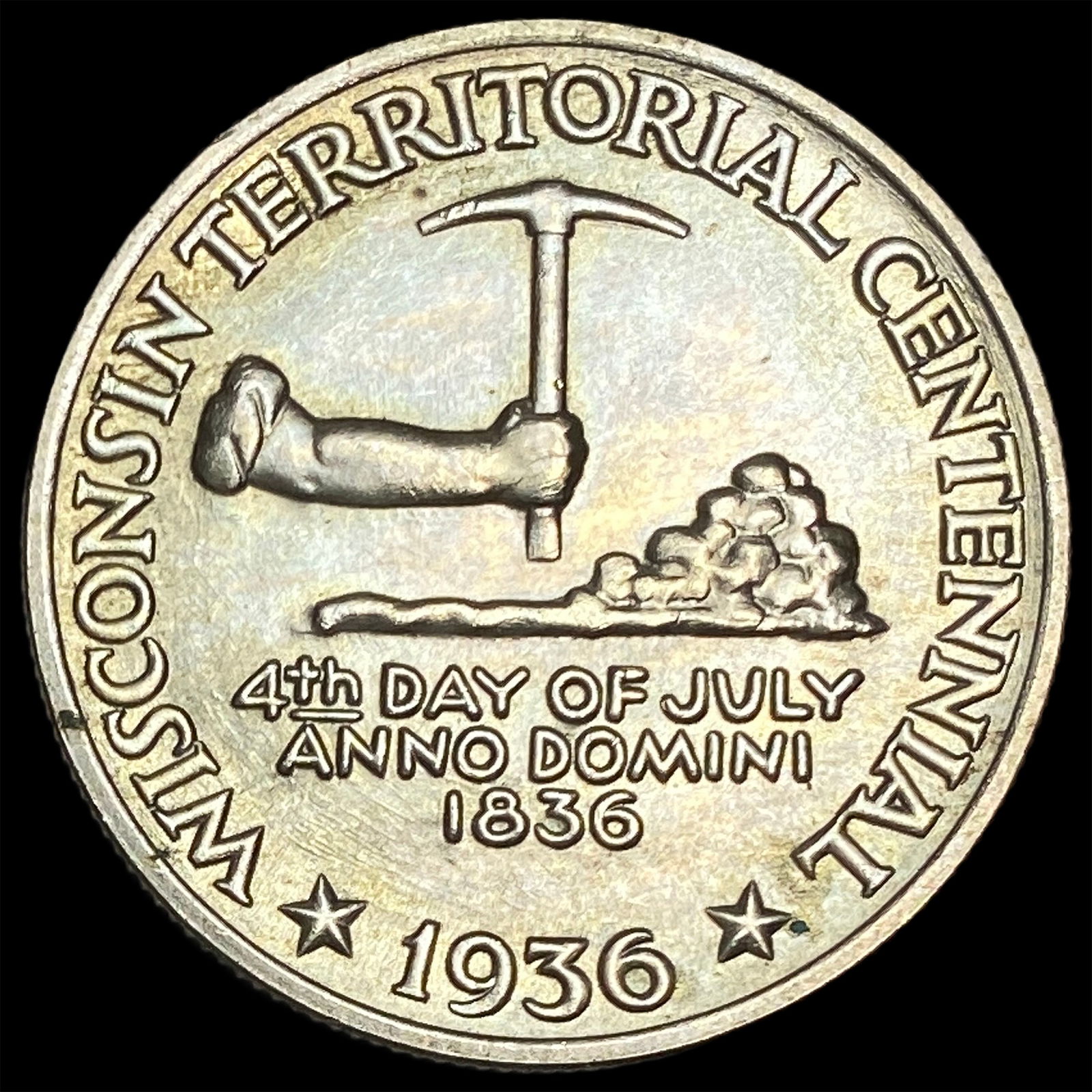 1936 Wisconsin Territorial Centennial Half Dollar CHOICE BU - 2