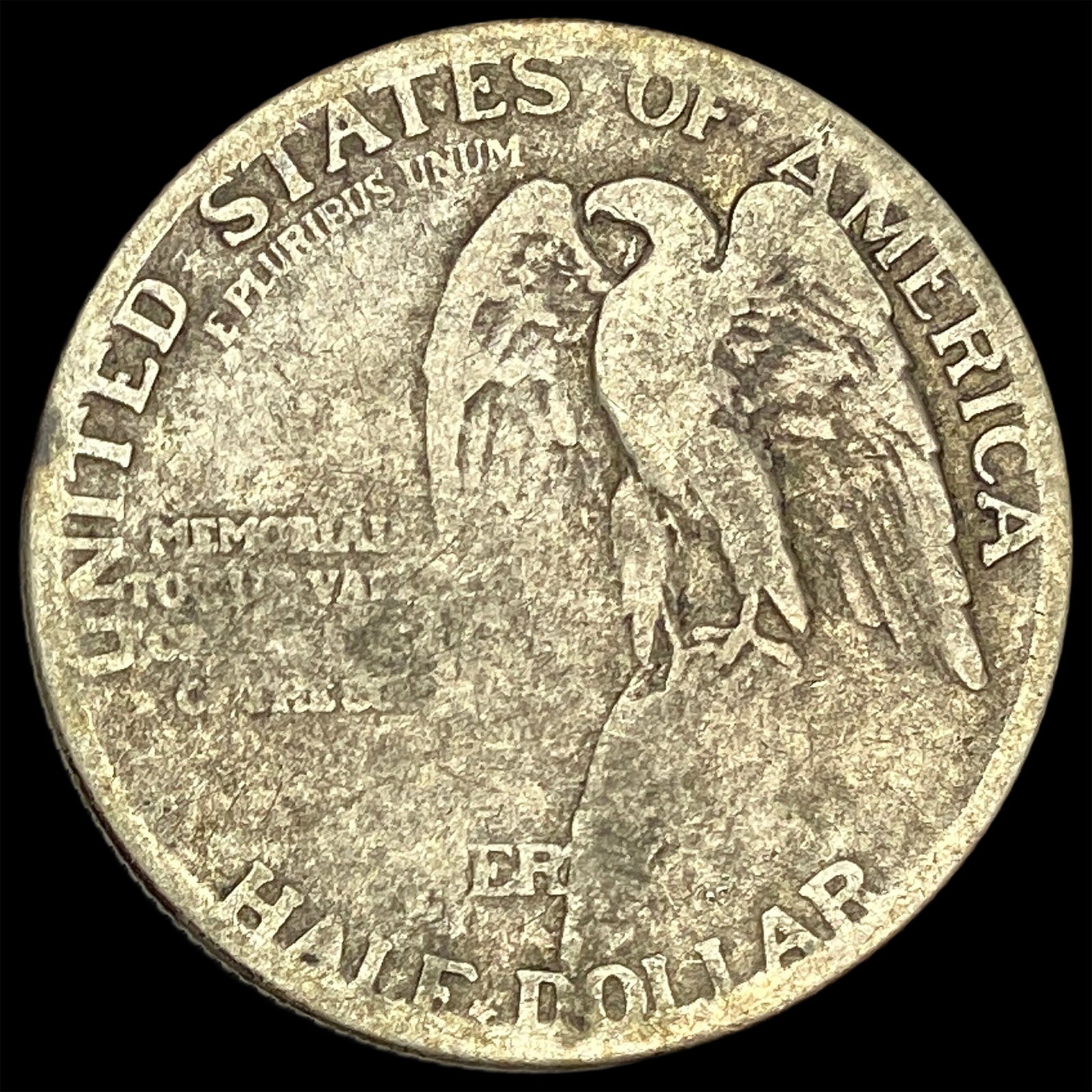 1925 Silver Stone Mountain Half Dollar NICELY CIRCULATED - 2