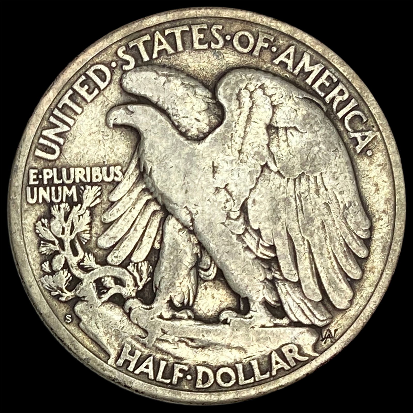1923-S Silver Half Dollar Walking Liberty LIGHTLY CIRCULATED - 2