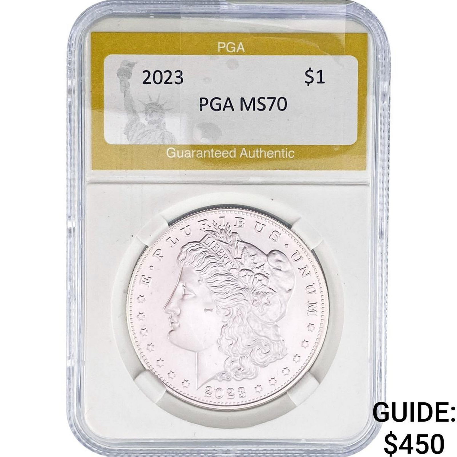 2023 Morgan Silver Dollar PGA MS70: 2023 Morgan Silver Dollar PGA MS70