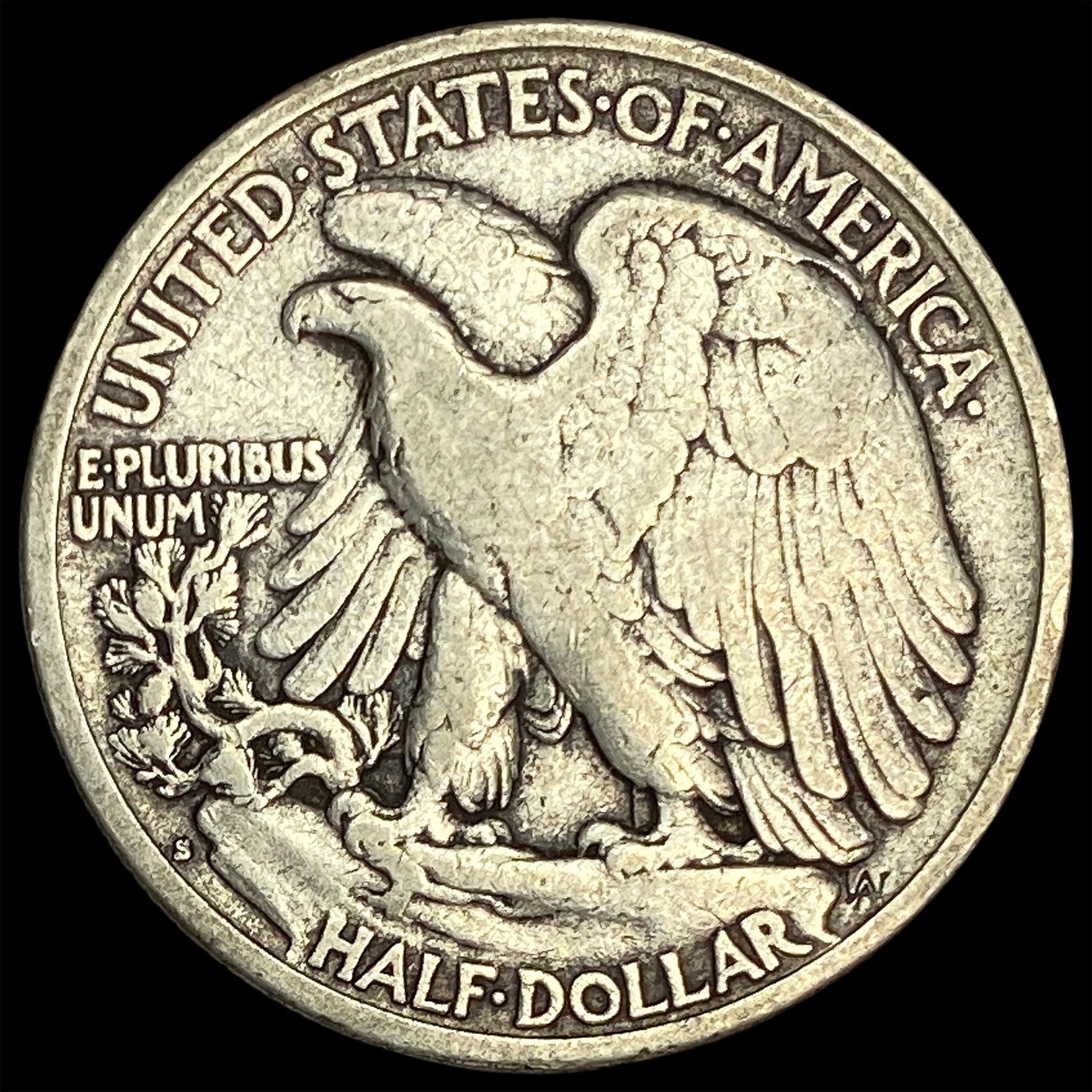 1917-S Silver Walking Liberty Half Dollar ABOUT UNCIRCULATED - 2
