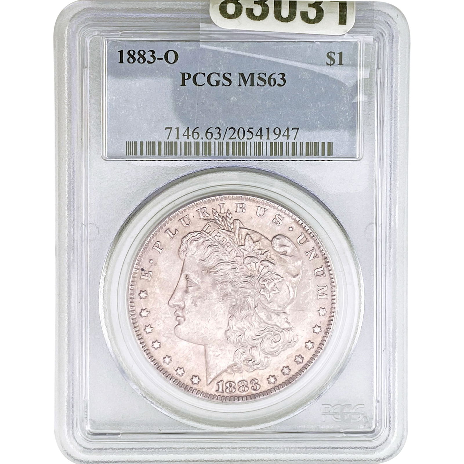 1883-O Morgan Silver Dollar PCGS MS63: 1883-O Morgan Silver Dollar PCGS MS63