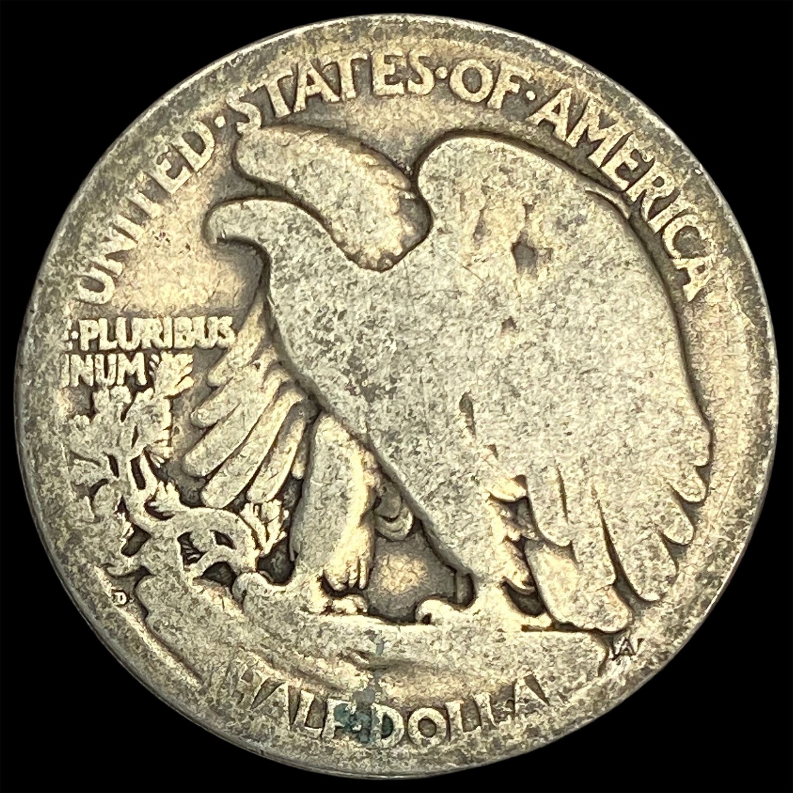 1921-D Silver Walking Liberty Half Dollar NICELY CIRCULATED - 2