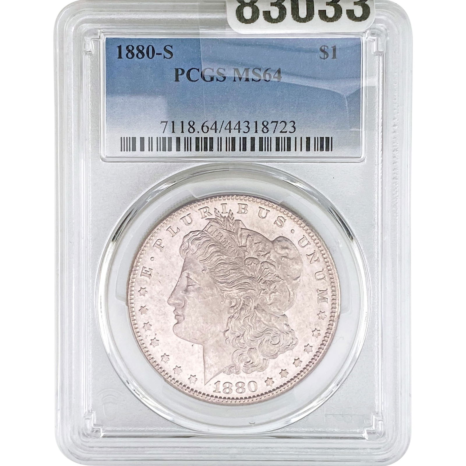 1880-S Morgan Silver Dollar PCGS MS64: 1880-S Morgan Silver Dollar PCGS MS64