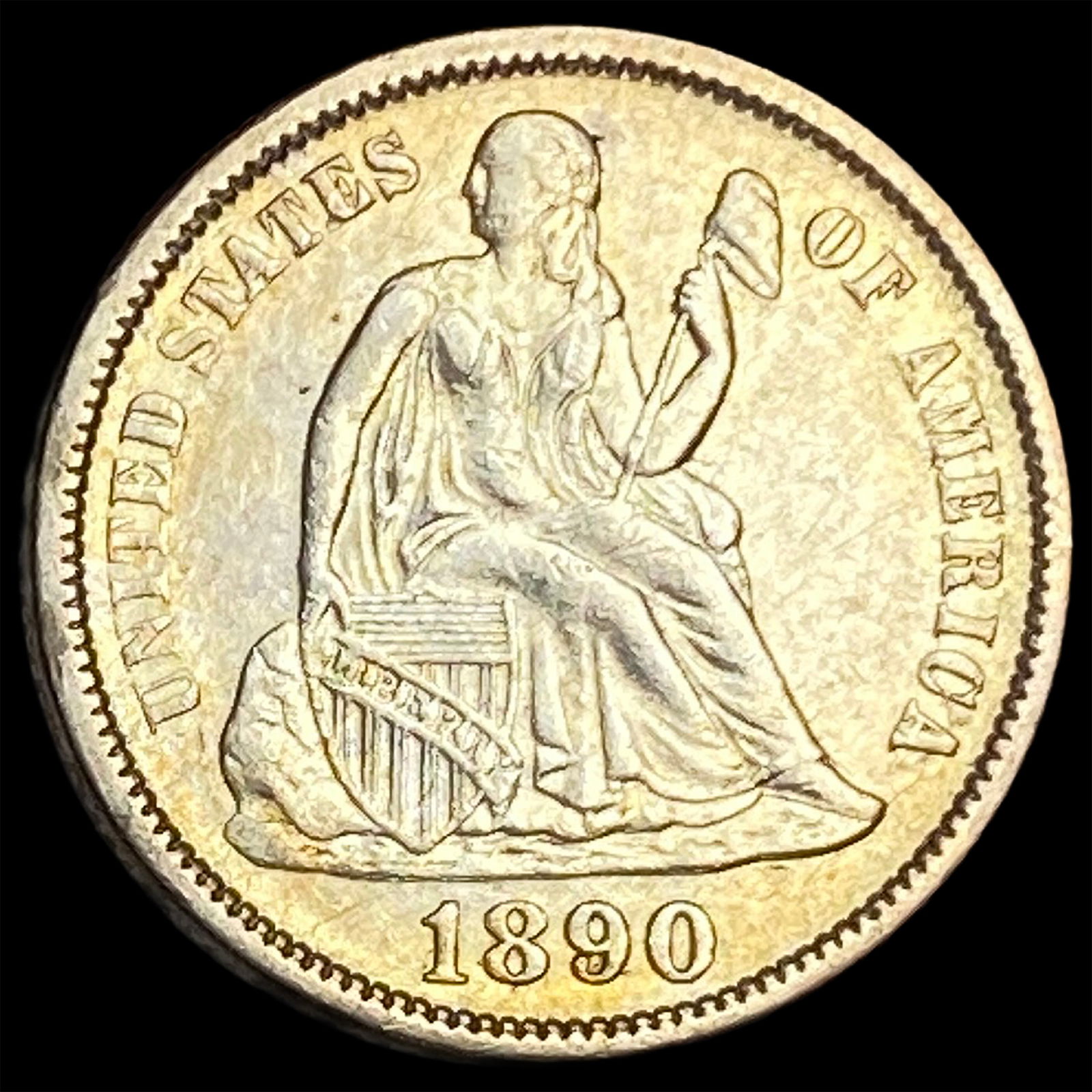 1890 Seated Liberty Dime CLOSELY UNCIRCULATED (1 of 2)