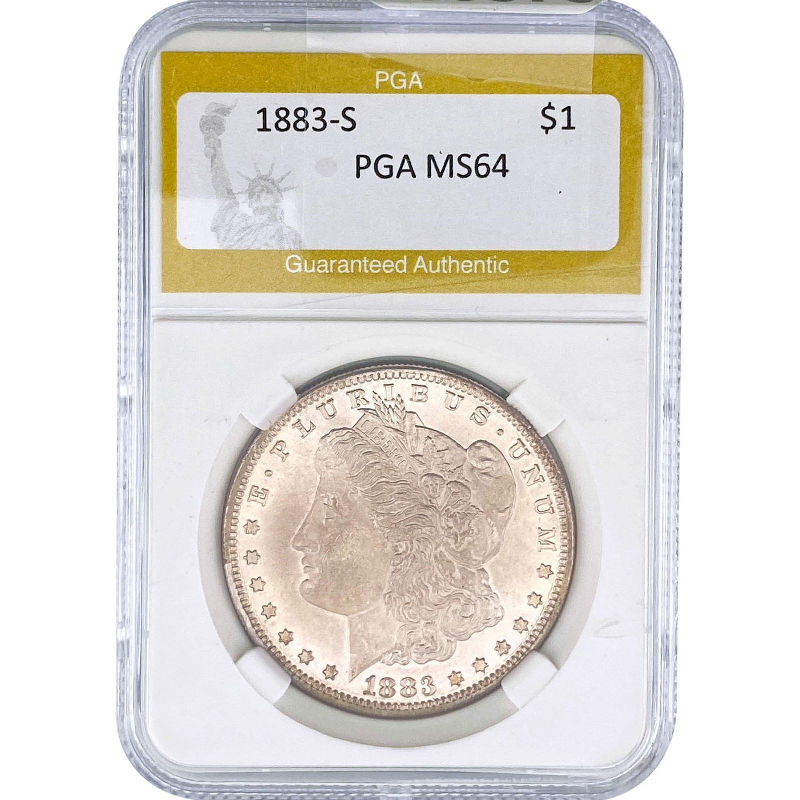 1883-S Morgan Silver Dollar PGA MS64: 1883-S Morgan Silver Dollar PGA MS64