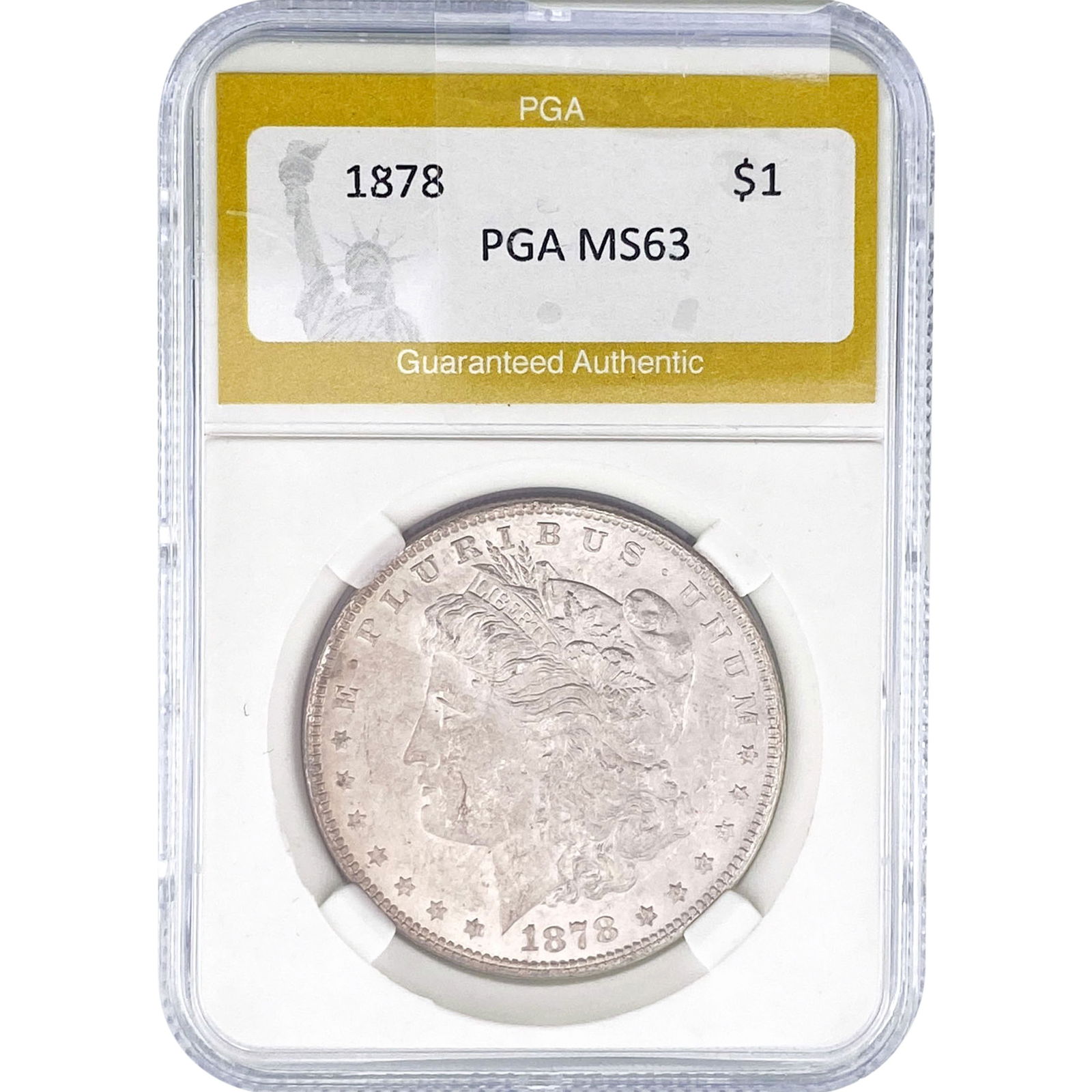 1878 Morgan Silver Dollar PGA MS63: 1878 Morgan Silver Dollar PGA MS63