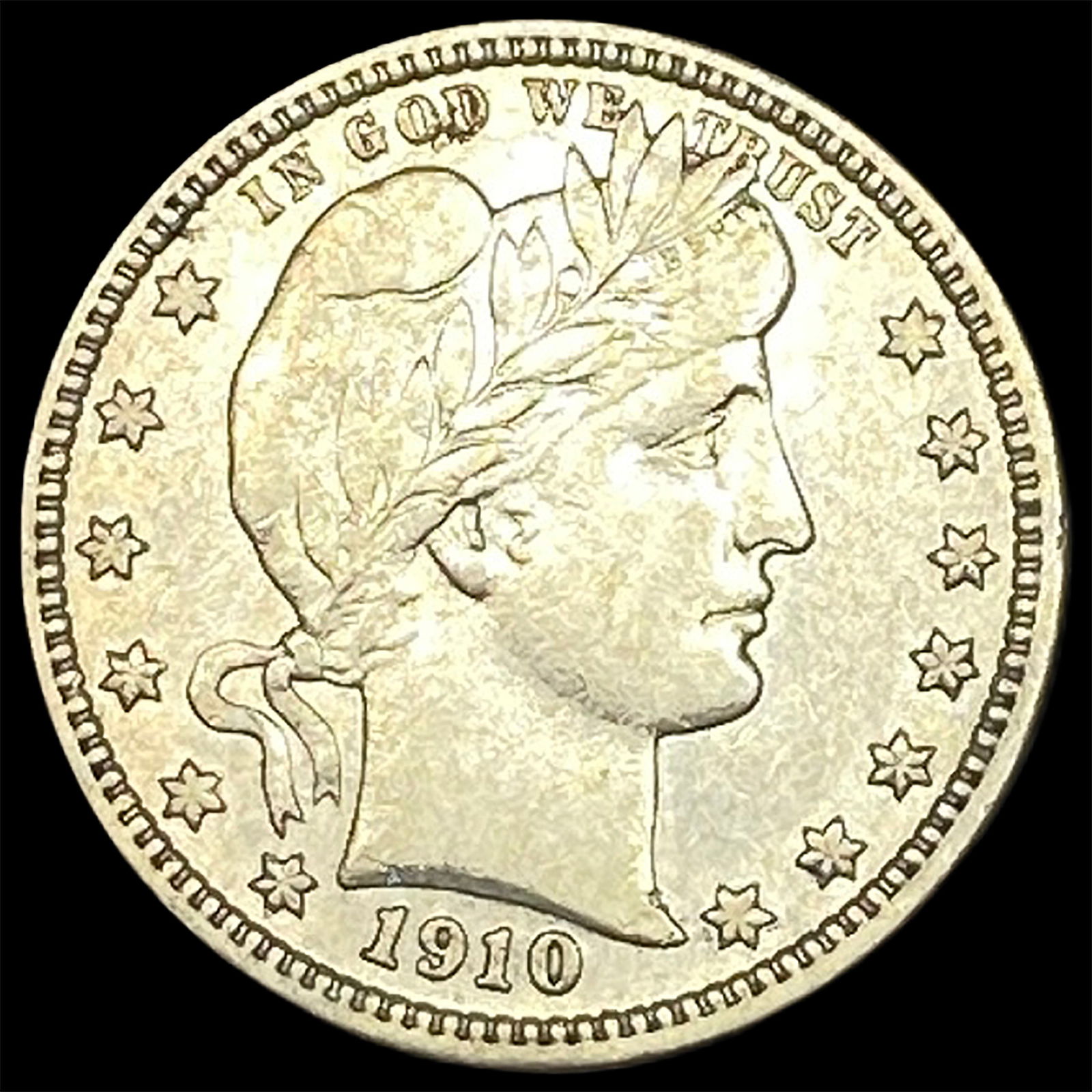 1910-D Silver Barber Quarter CLOSELY UNCIRCULATED (1 of 2)