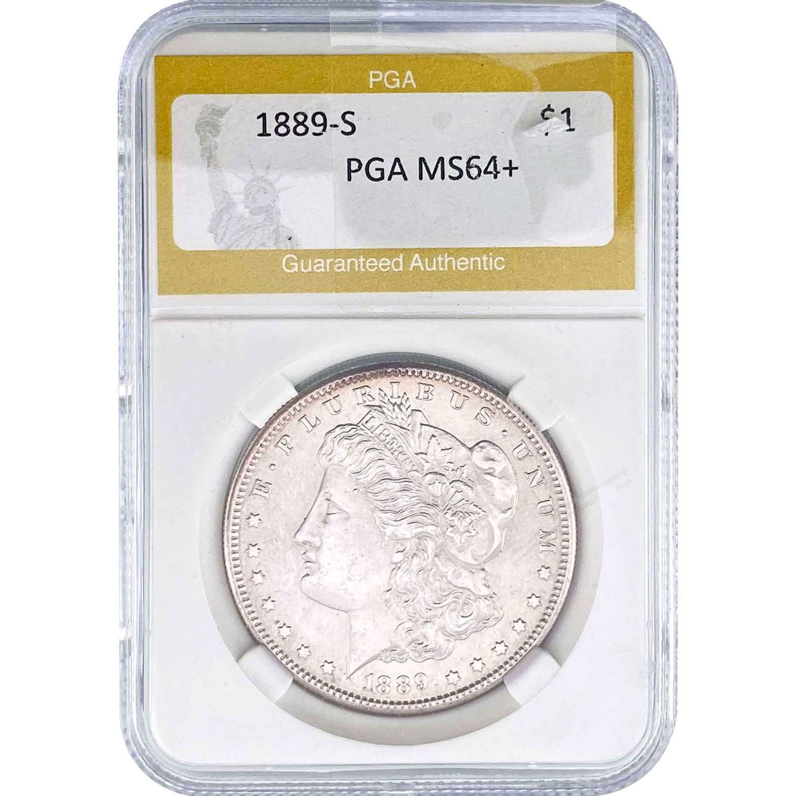 1889-S Morgan Silver Dollar PGA MS64+ (1 of 2)