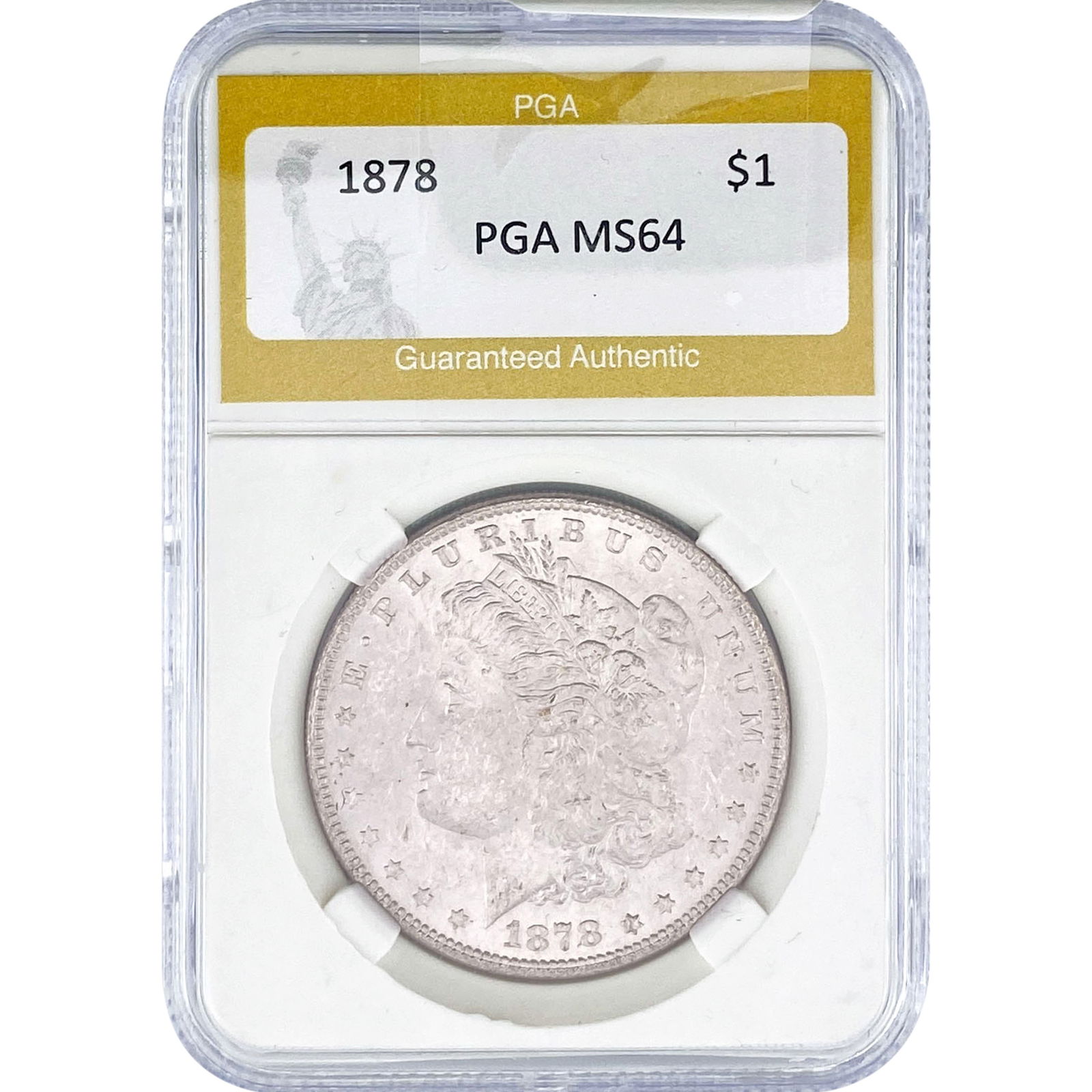 1878 Morgan Silver Dollar PGA MS64: 1878 Morgan Silver Dollar PGA MS64