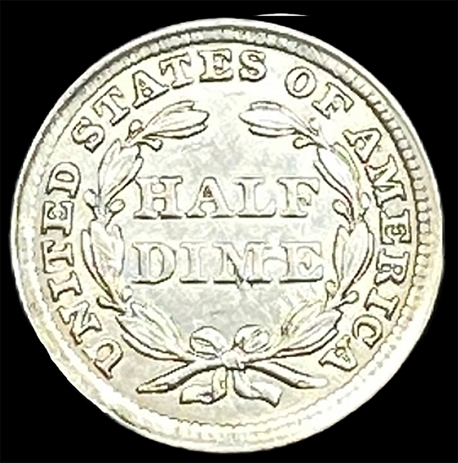 1854 Arrows Silver Seated Liberty Half Dime CHOICE AU - 2