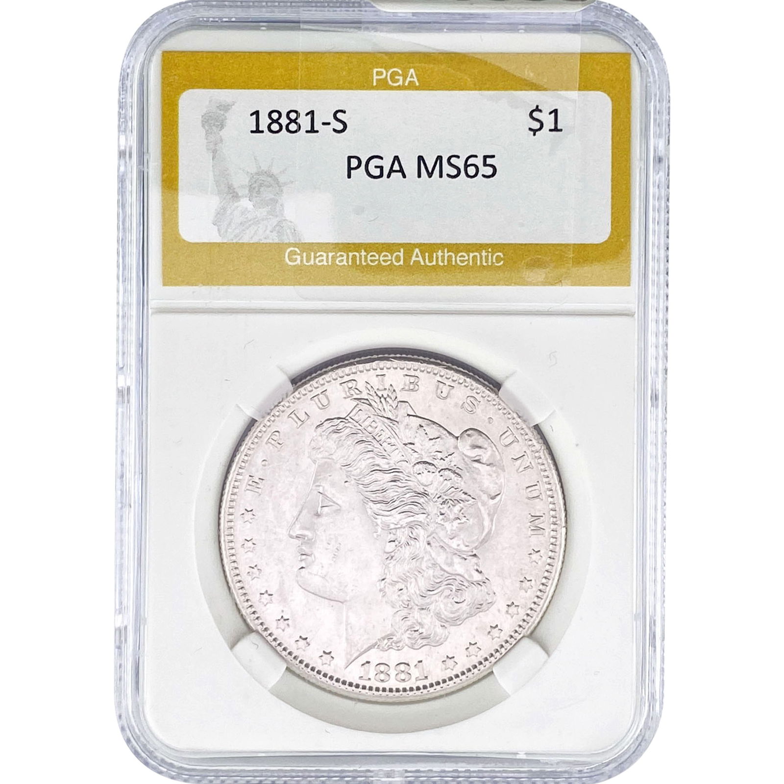 1881-S Morgan Silver Dollar PGA MS65 (1 of 2)