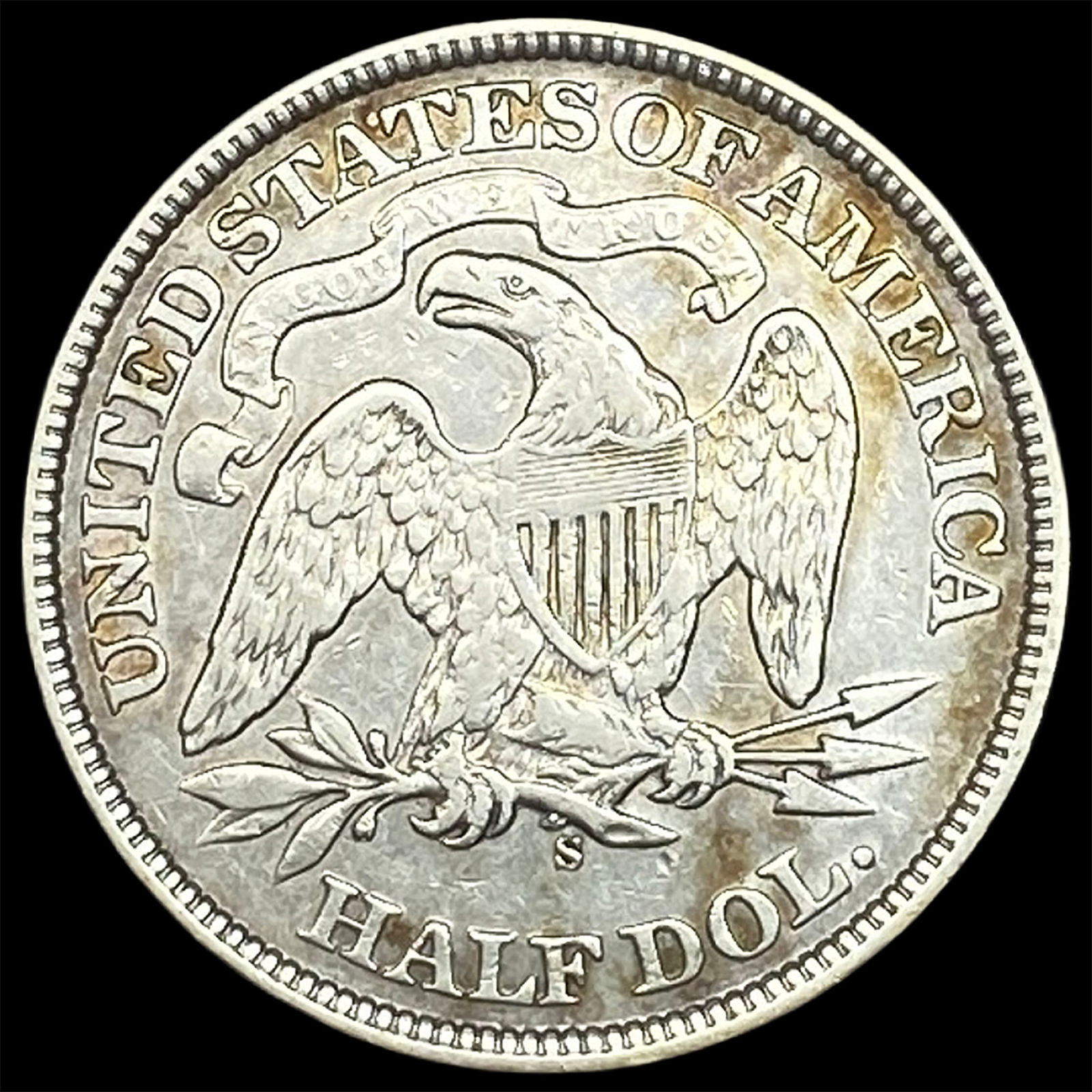 1871-S Silver Seated Liberty Half Dollar NEARLY UNCIRCULATED - 2